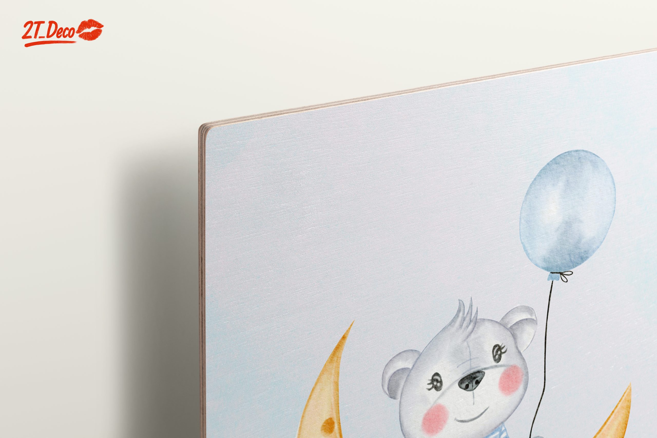 Adorable Bear on a Moon with Balloon - Image 15