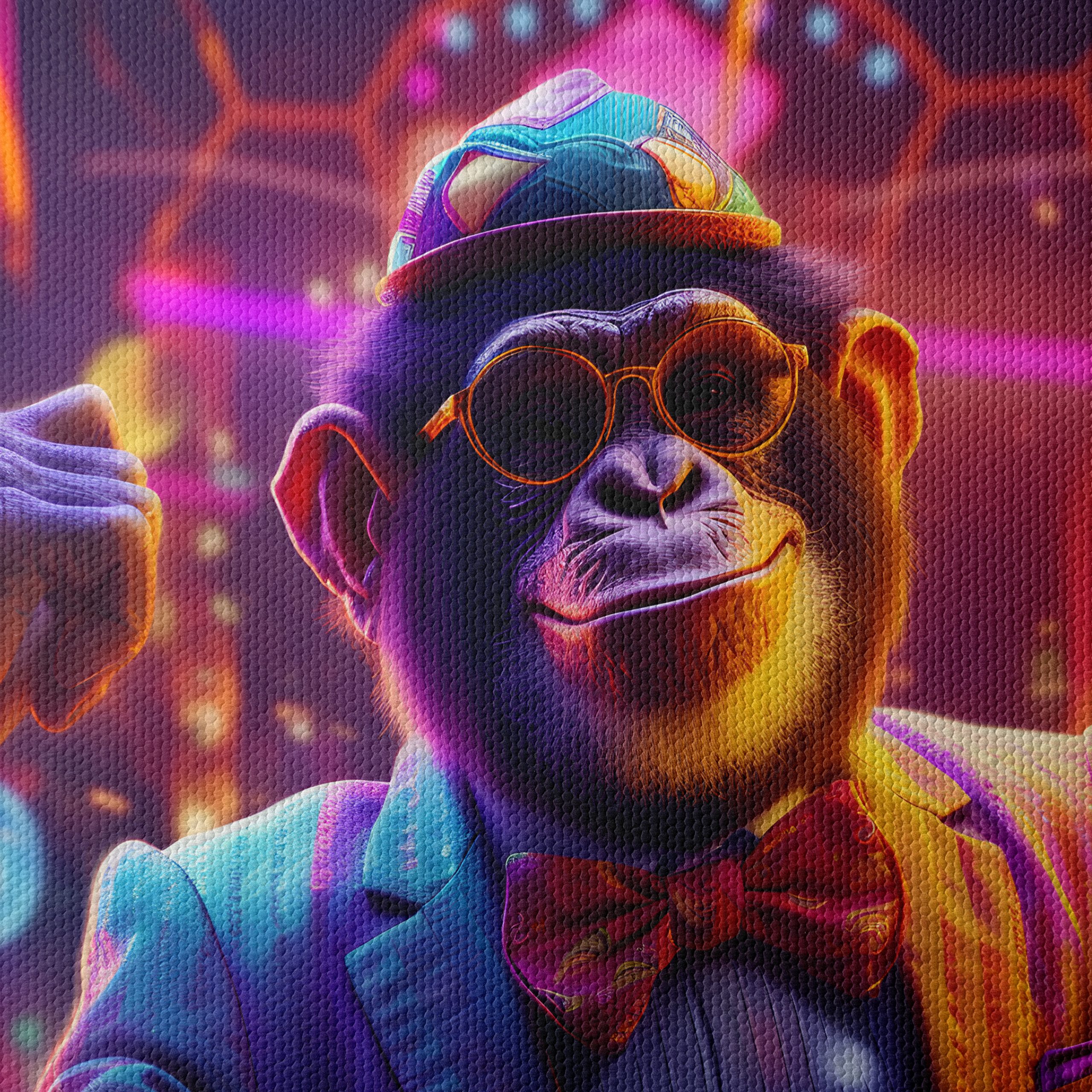 Playful Monkey Character in Vibrant Suit - Image 4
