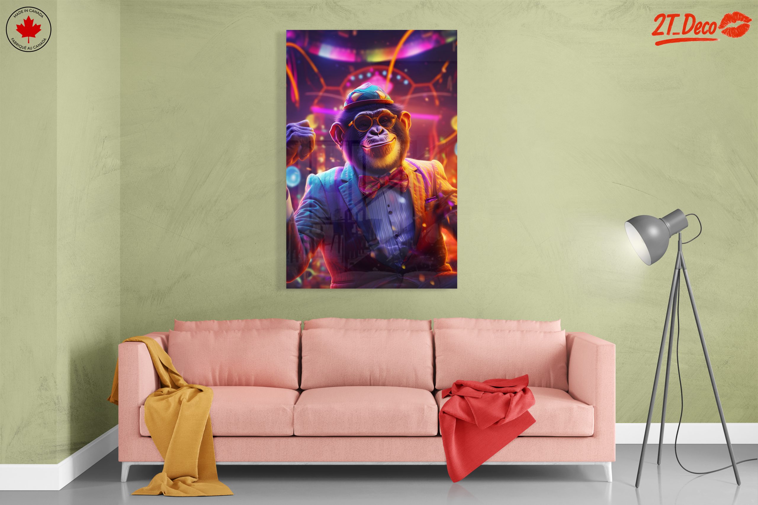 Playful Monkey Character in Vibrant Suit - Image 7