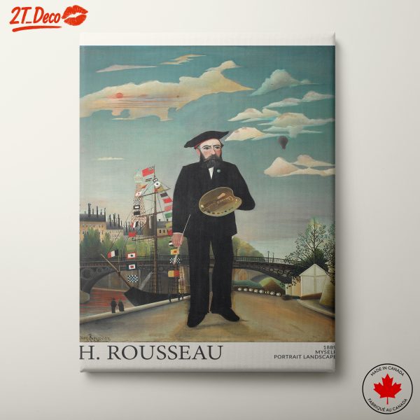 H. Rousseau Self-Portrait in Modern Style