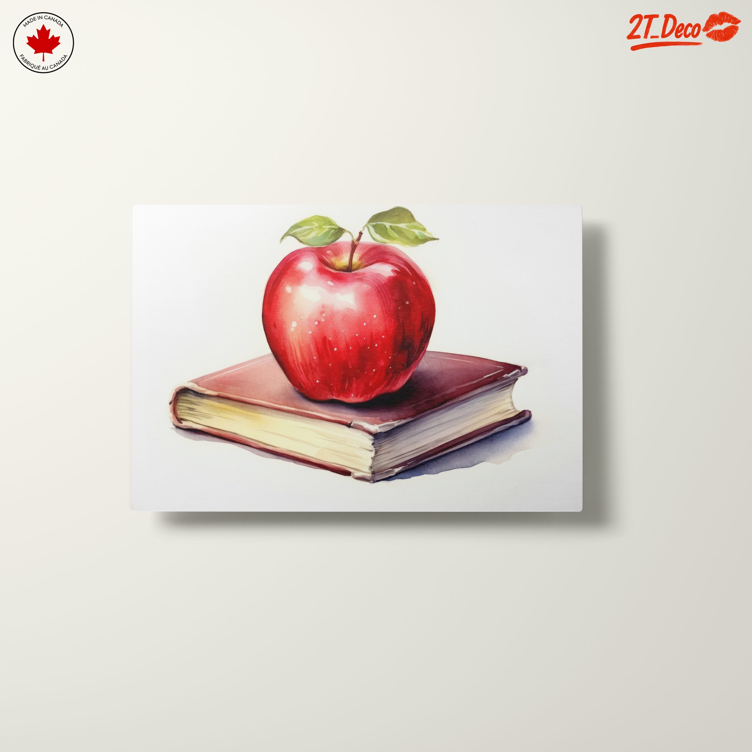 Stylized Apple on Book Artwork - Image 10