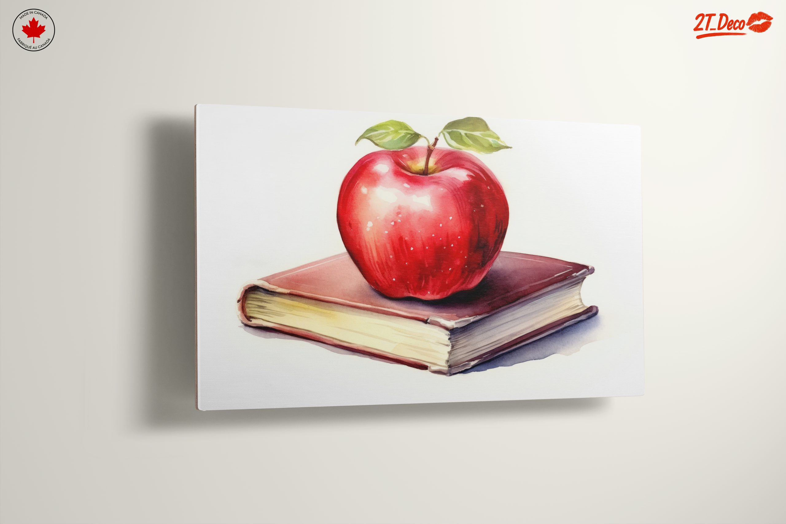 Stylized Apple on Book Artwork - Image 13