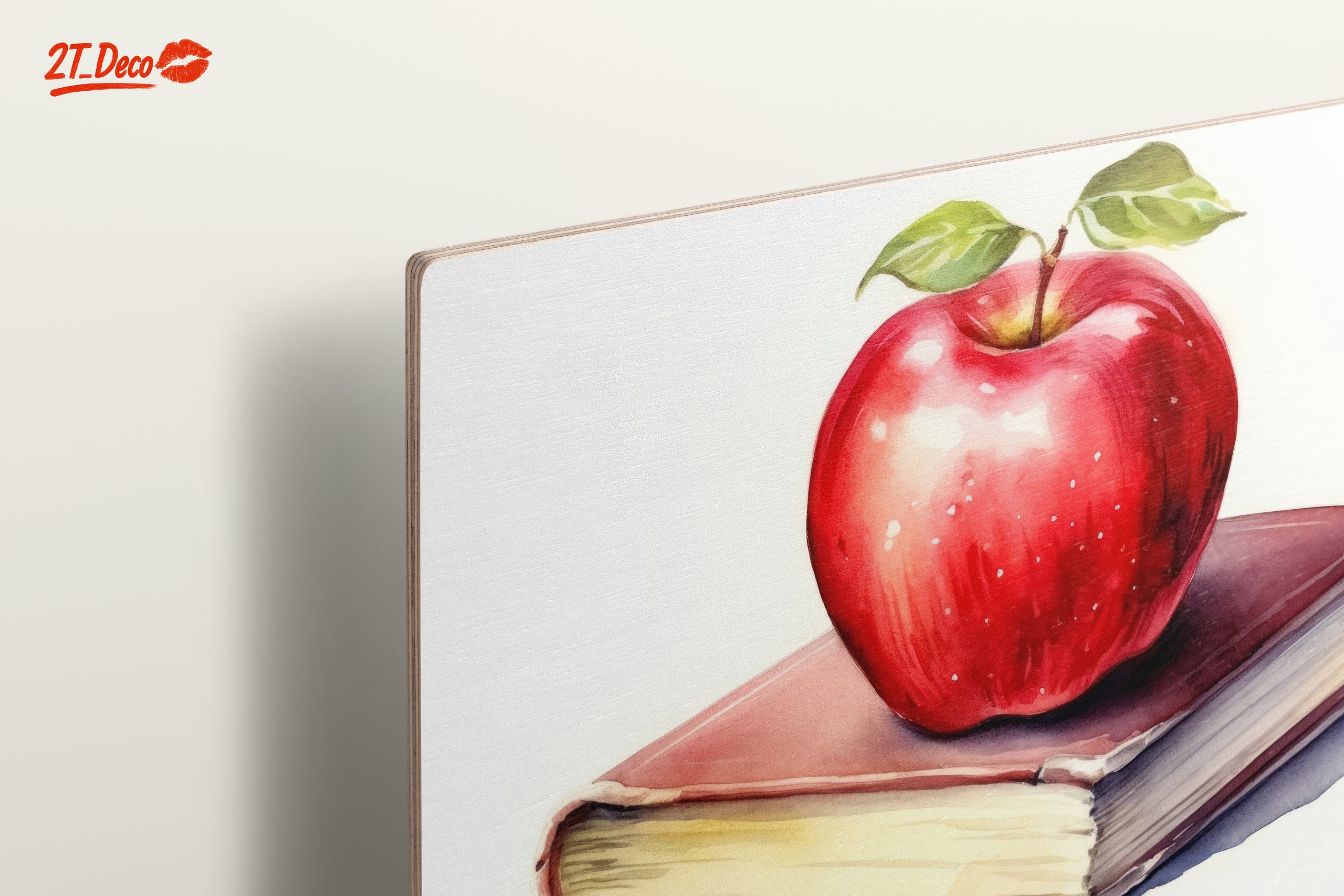 Stylized Apple on Book Artwork - Image 15