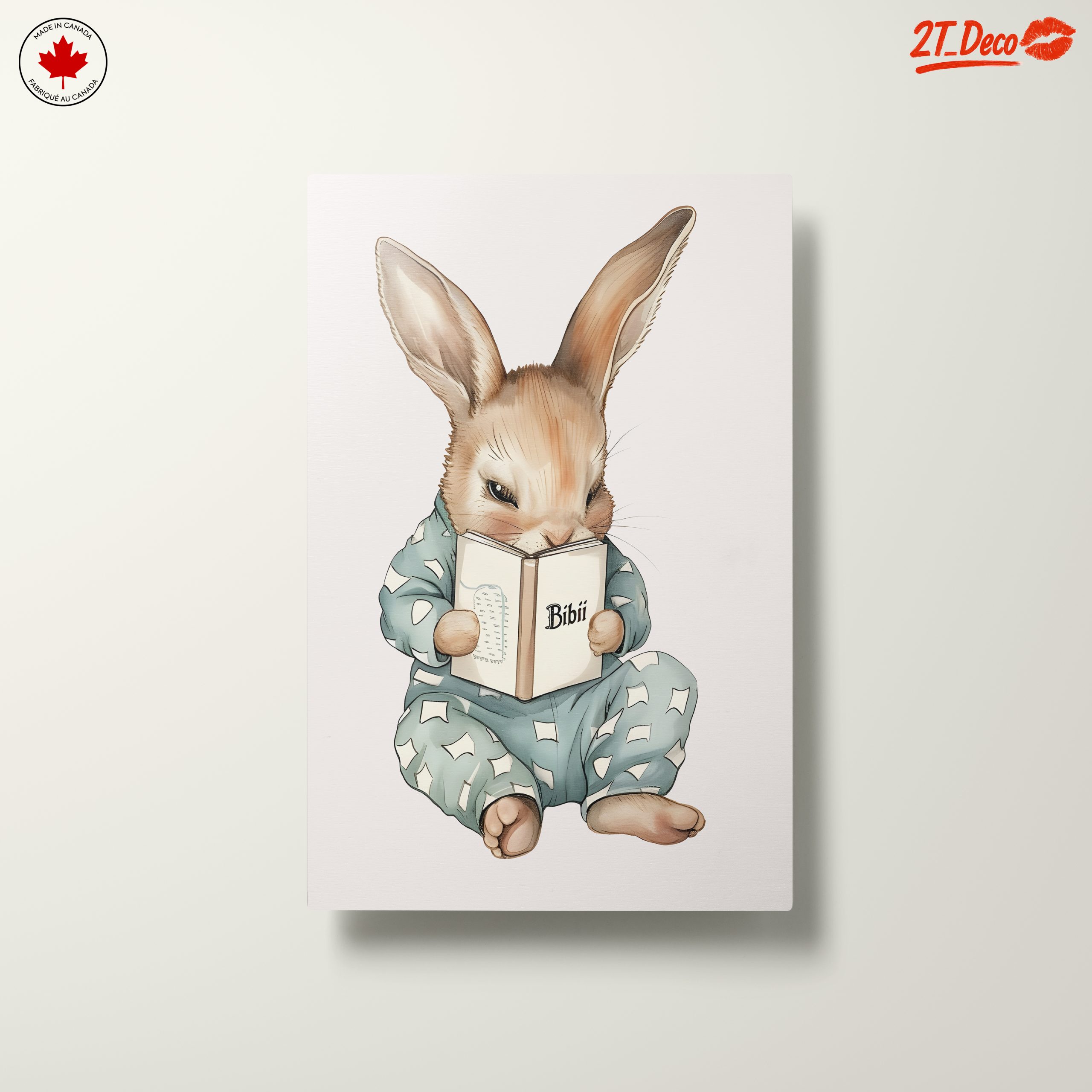 Charming Whimsical Rabbit Reading a Book - Image 10