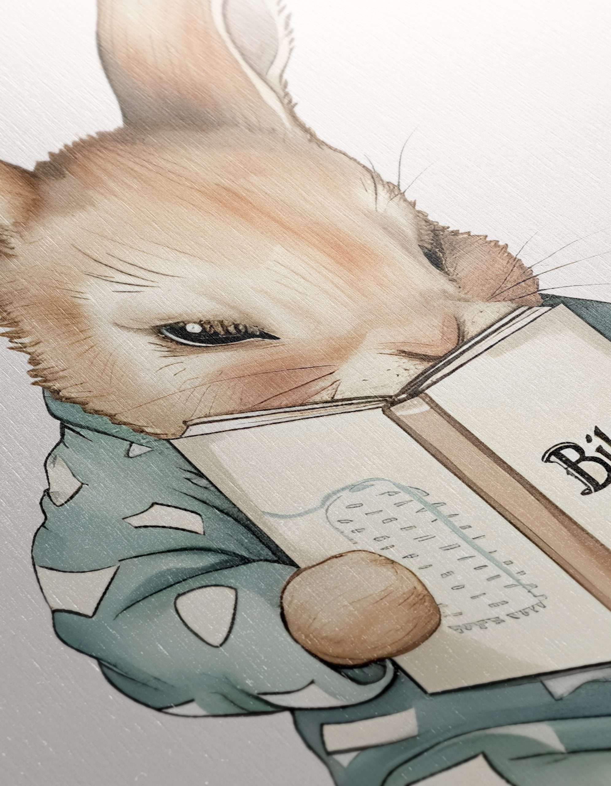 Charming Whimsical Rabbit Reading a Book - Image 12