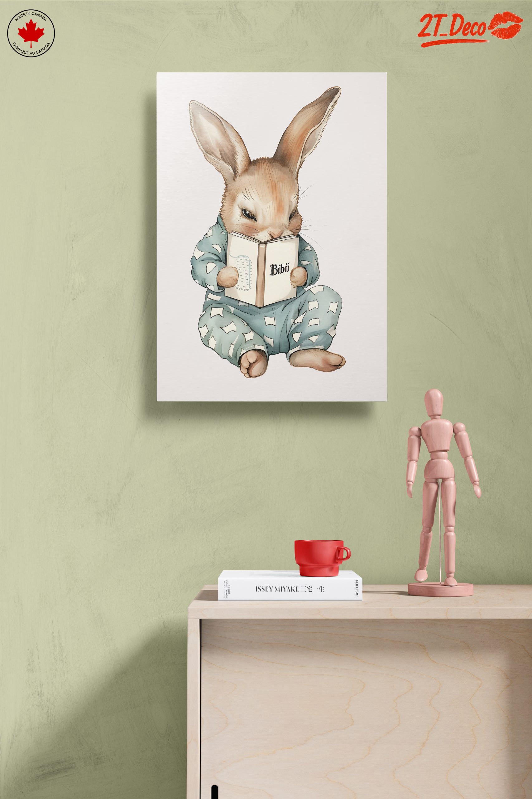 Charming Whimsical Rabbit Reading a Book - Image 14