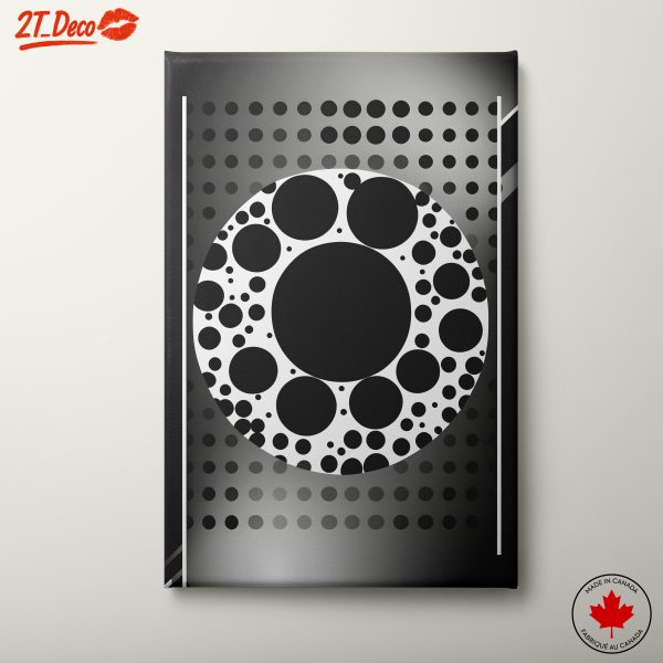 Dynamic Black And White Abstract Art