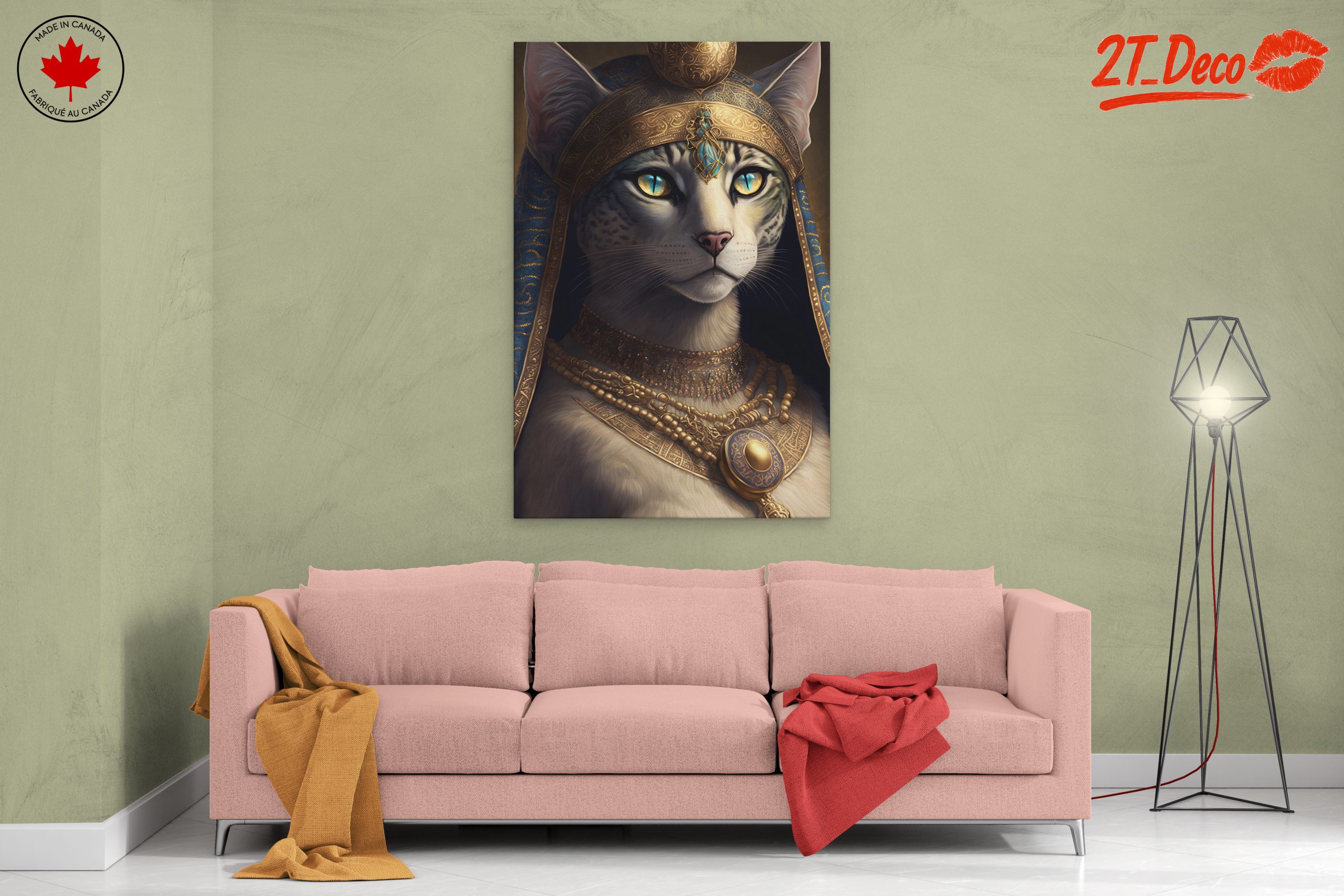 Stunning Ancient Egyptian Cat Art - Image 2