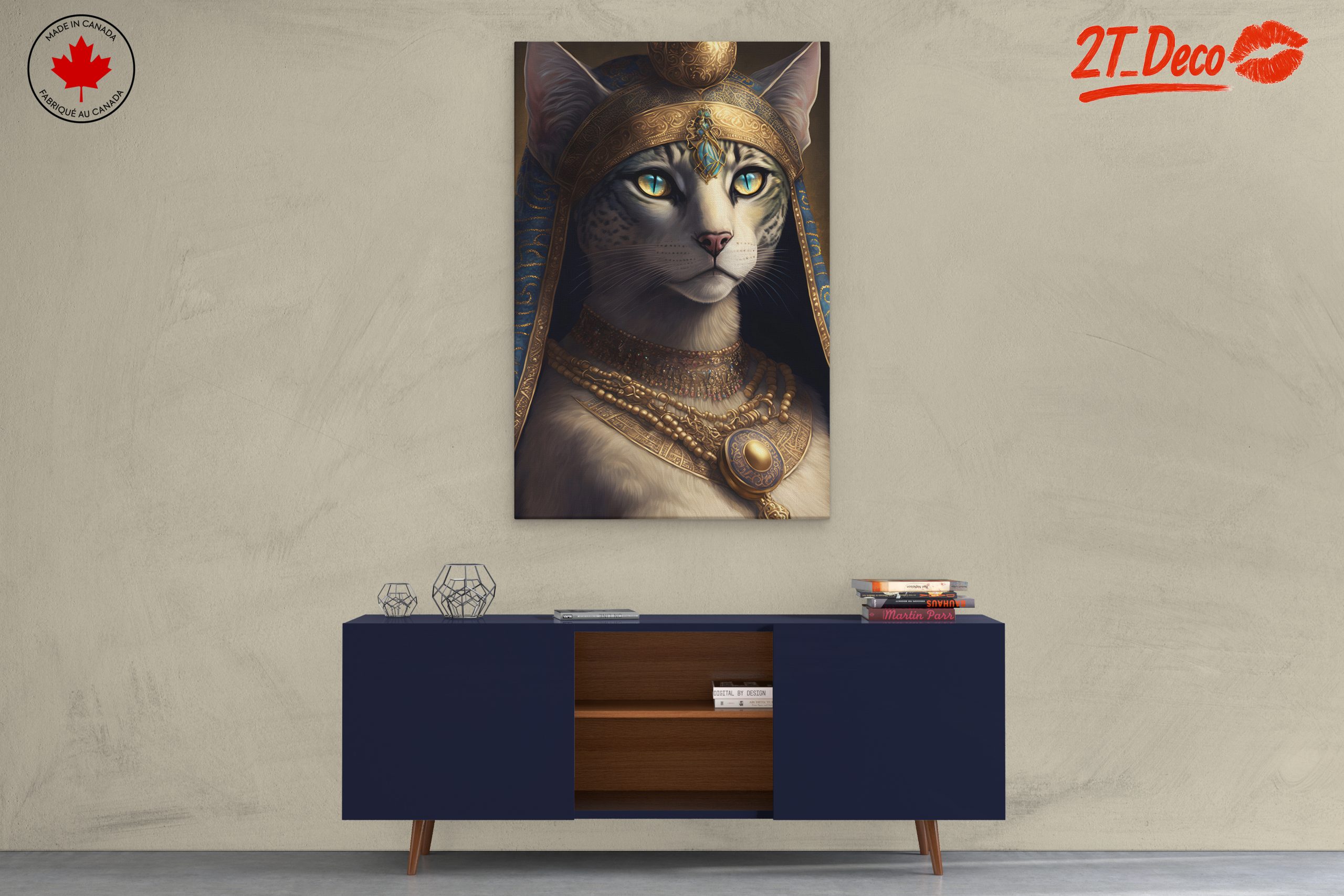 Stunning Ancient Egyptian Cat Art - Image 3
