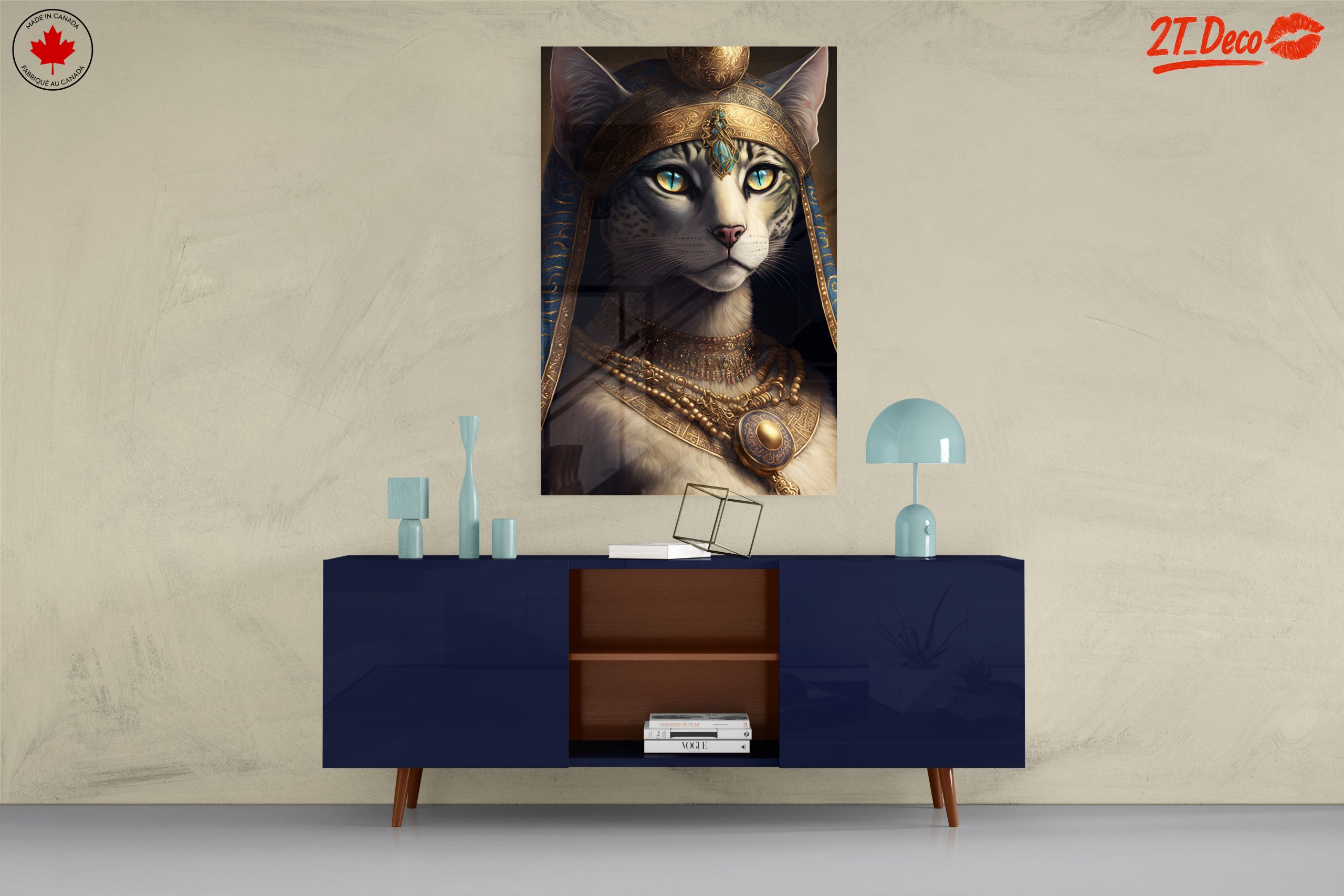 Stunning Ancient Egyptian Cat Art - Image 8