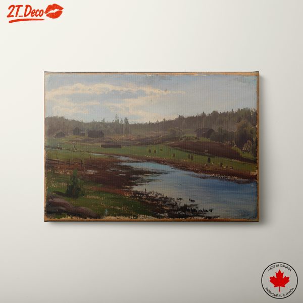 Serene Rural Landscape with River