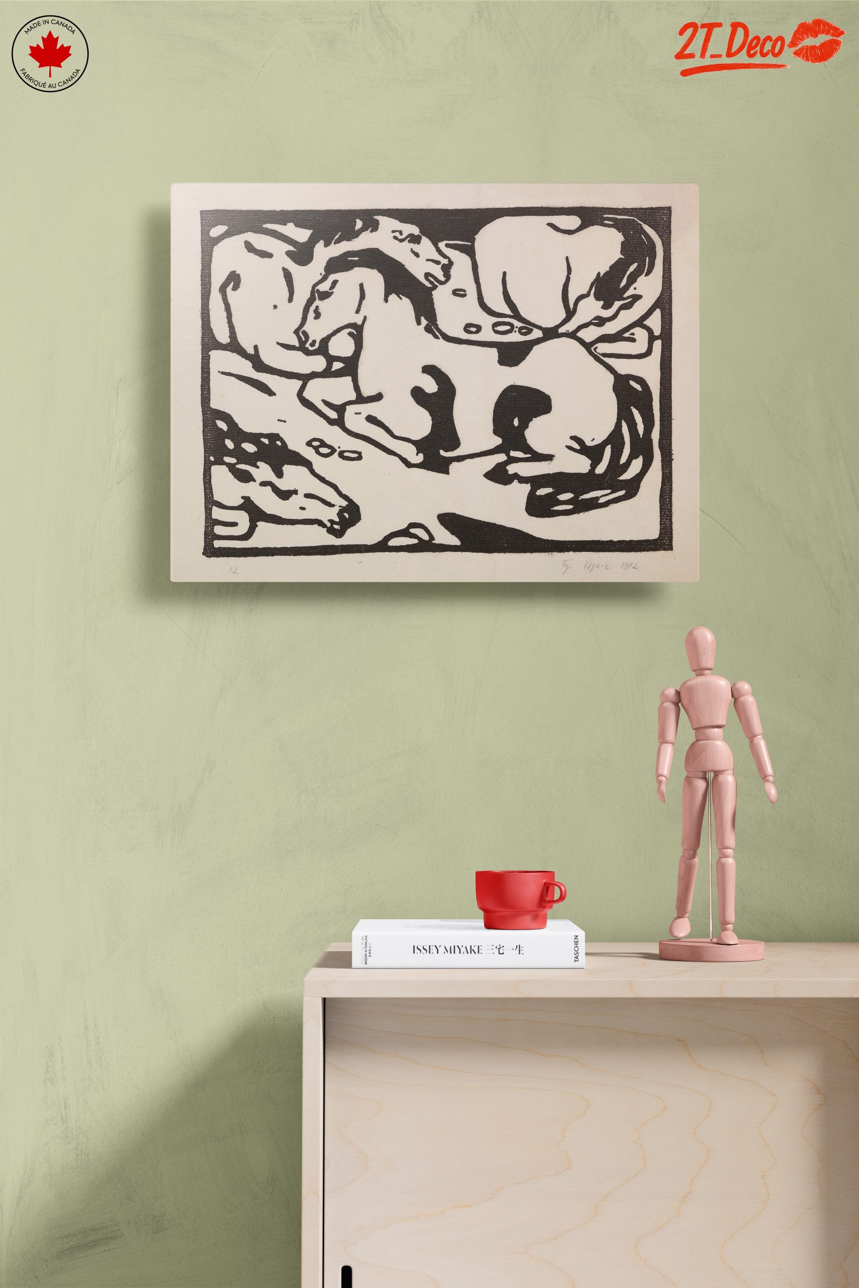 Stylized Black and White Horse Anatomical Art - Image 14
