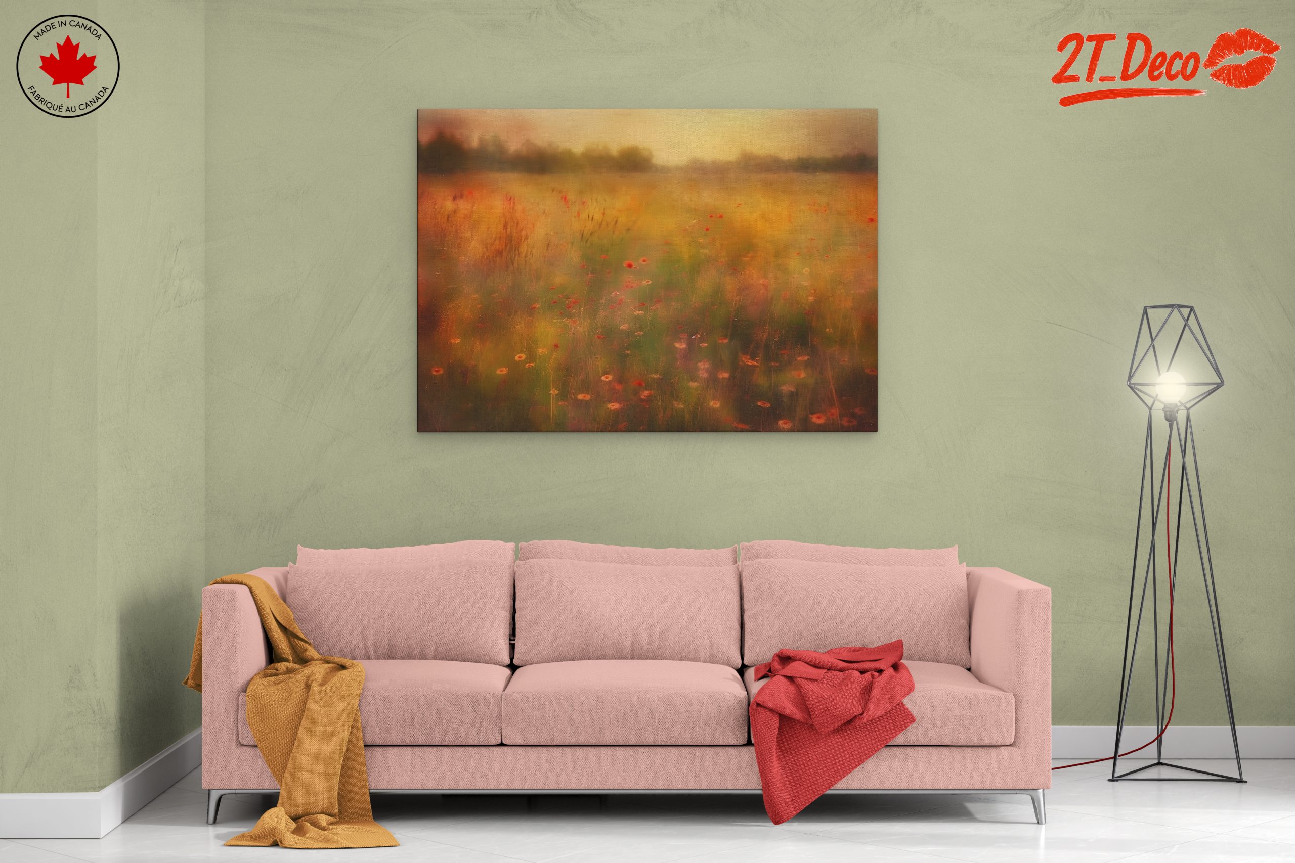 Soft Floral Landscape with Warm Hues - Image 2