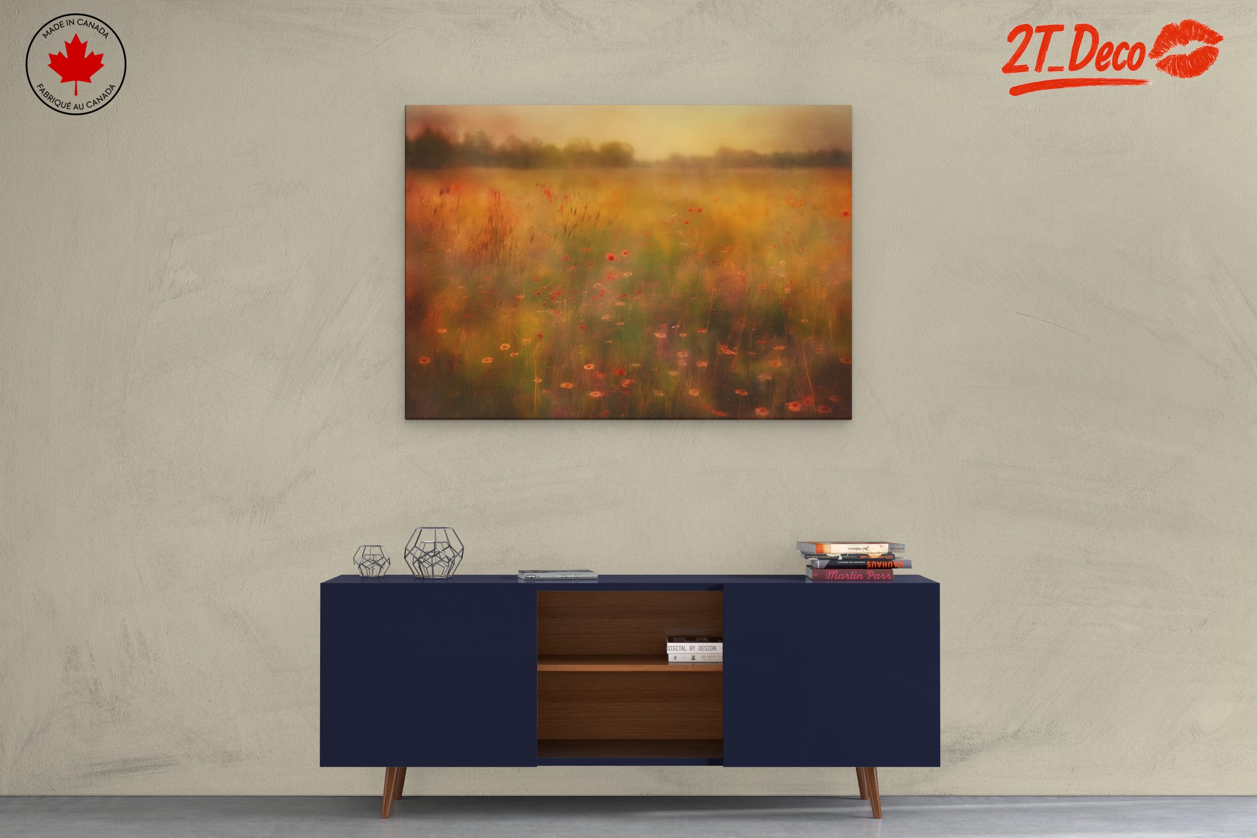 Soft Floral Landscape with Warm Hues - Image 3