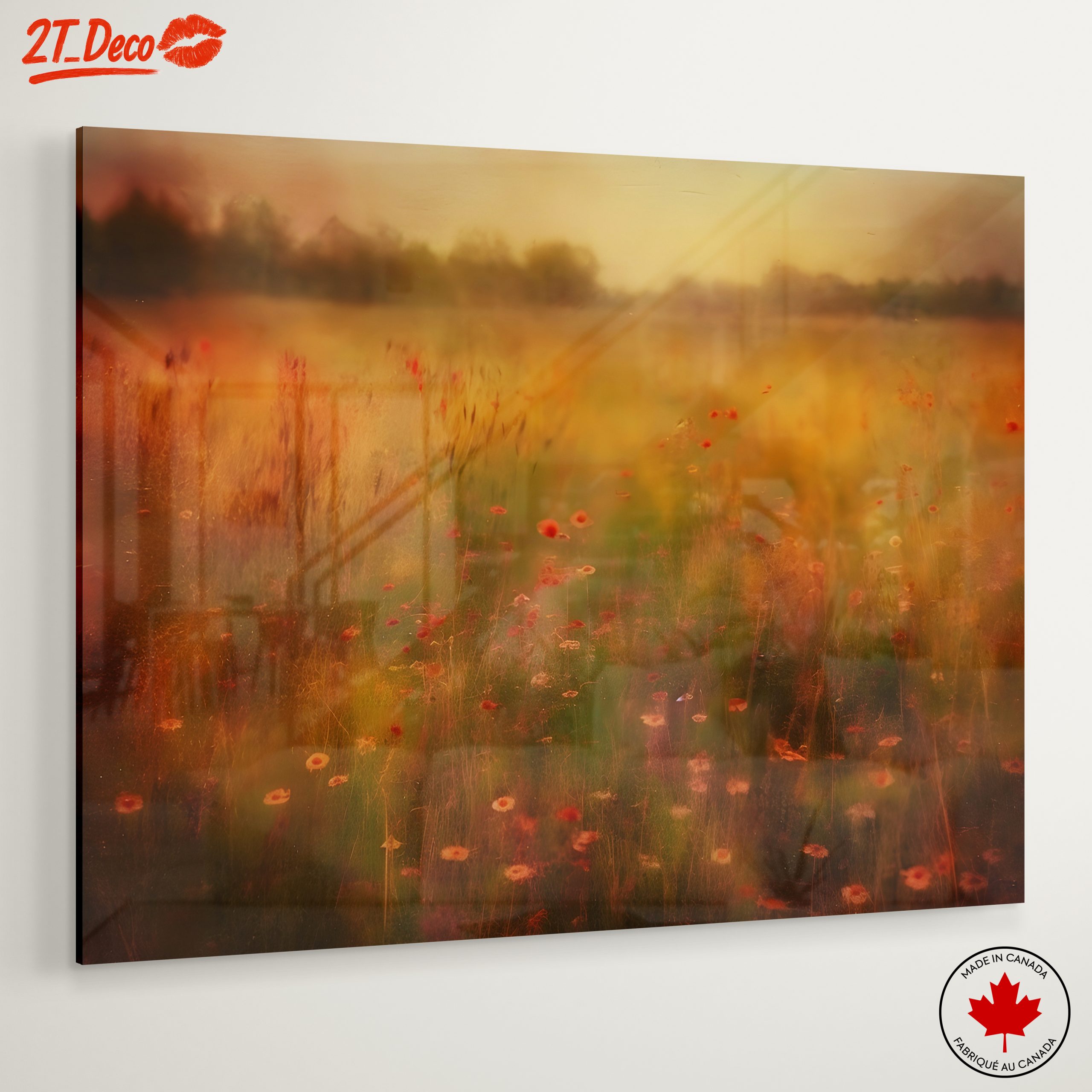 Soft Floral Landscape with Warm Hues - Image 6