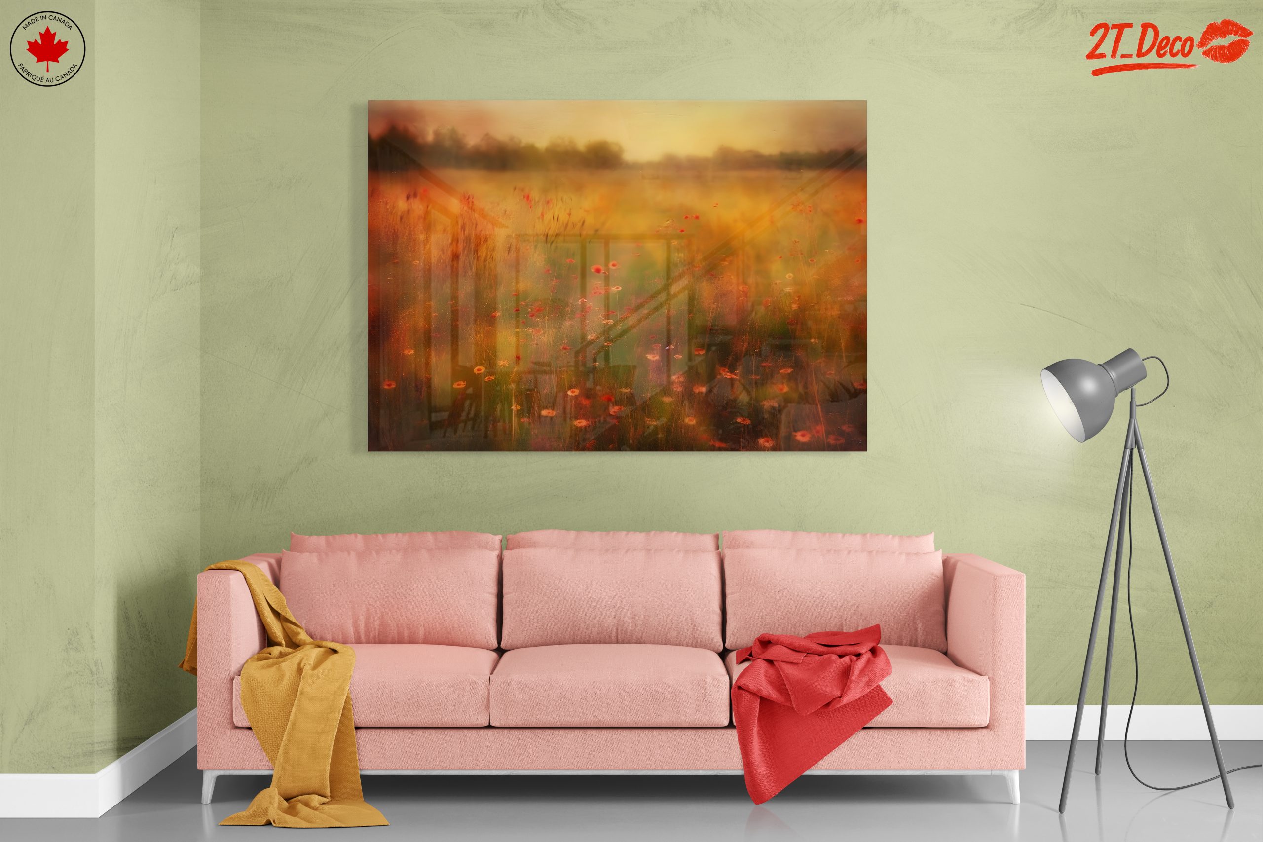 Soft Floral Landscape with Warm Hues - Image 7