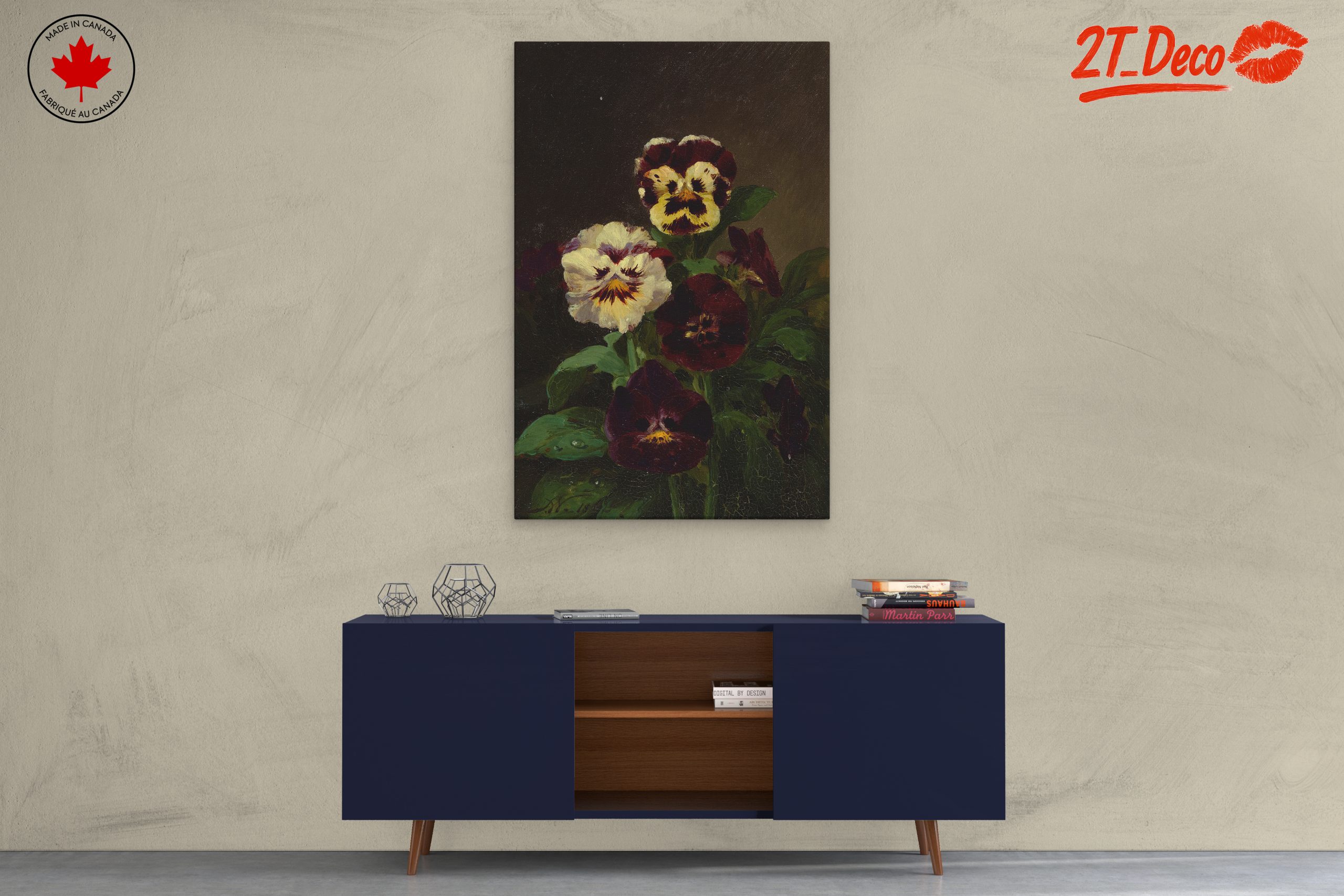 Beautiful Pansy Flower Art for Home Decor - Image 3