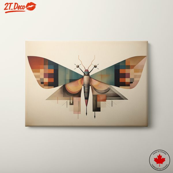 Geometric Abstract Moth Art Piece