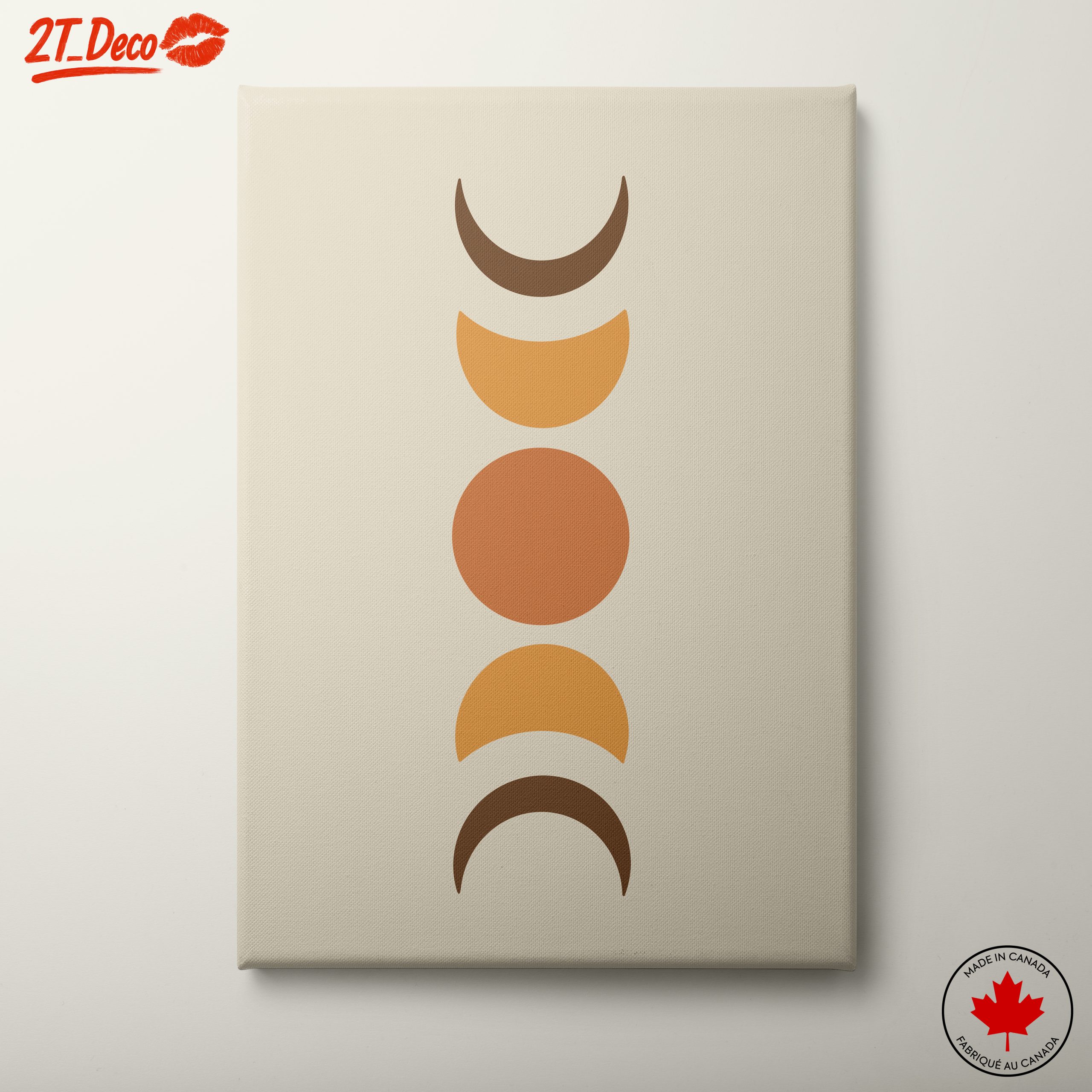 Geometric Abstract Design in Warm Colors