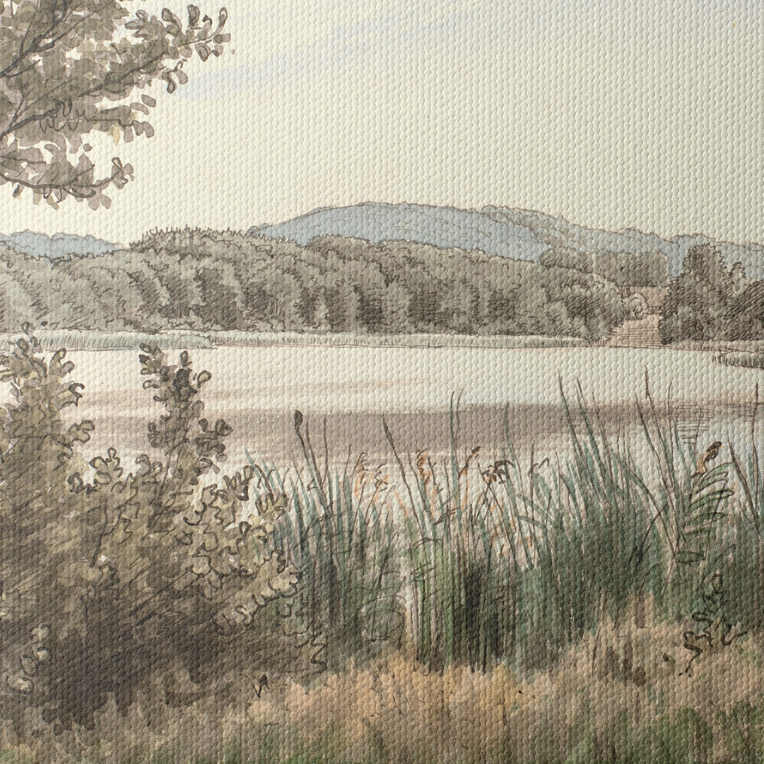 Serene Abstract Landscape with Water and Trees - Image 4
