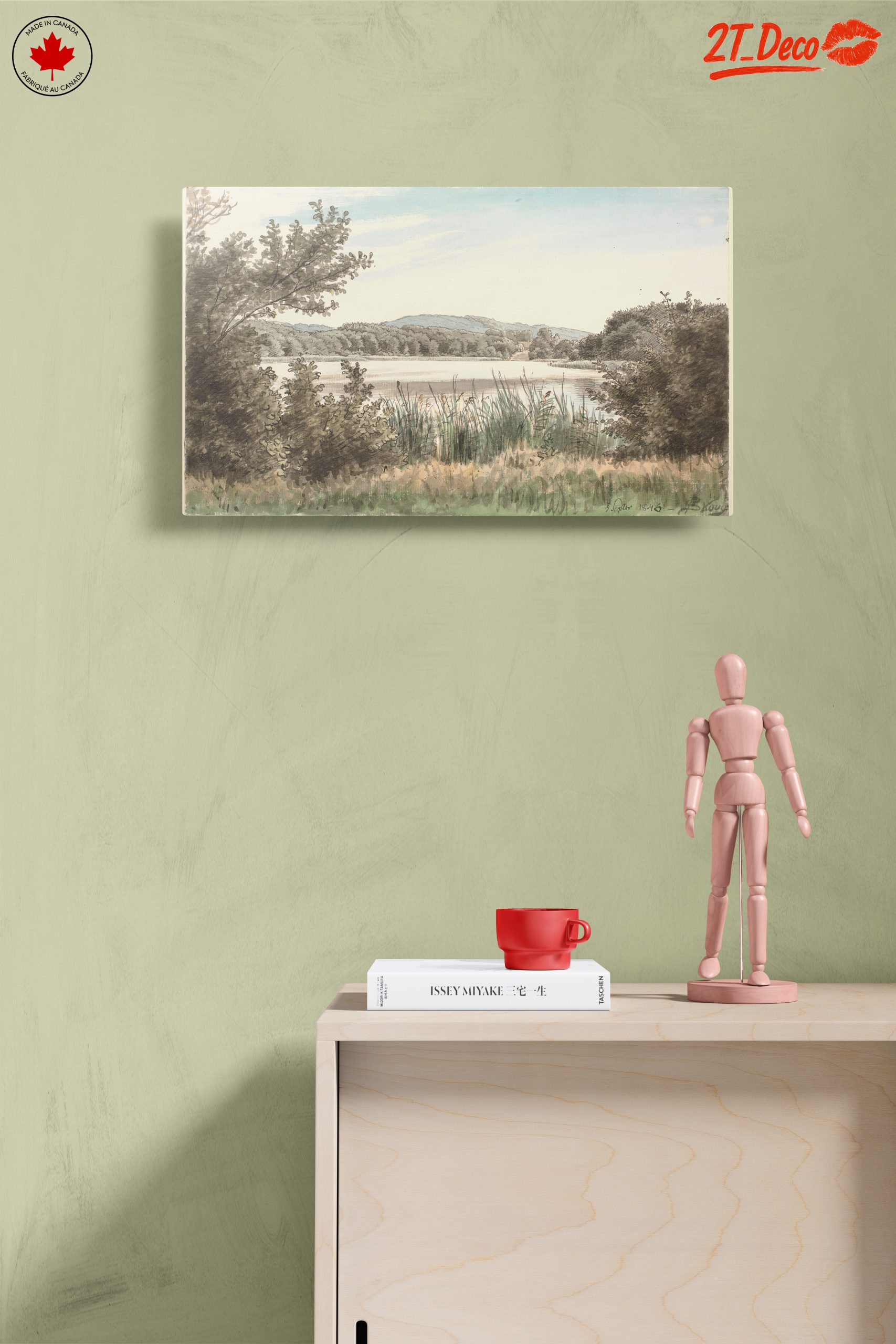 Serene Abstract Landscape with Water and Trees - Image 14