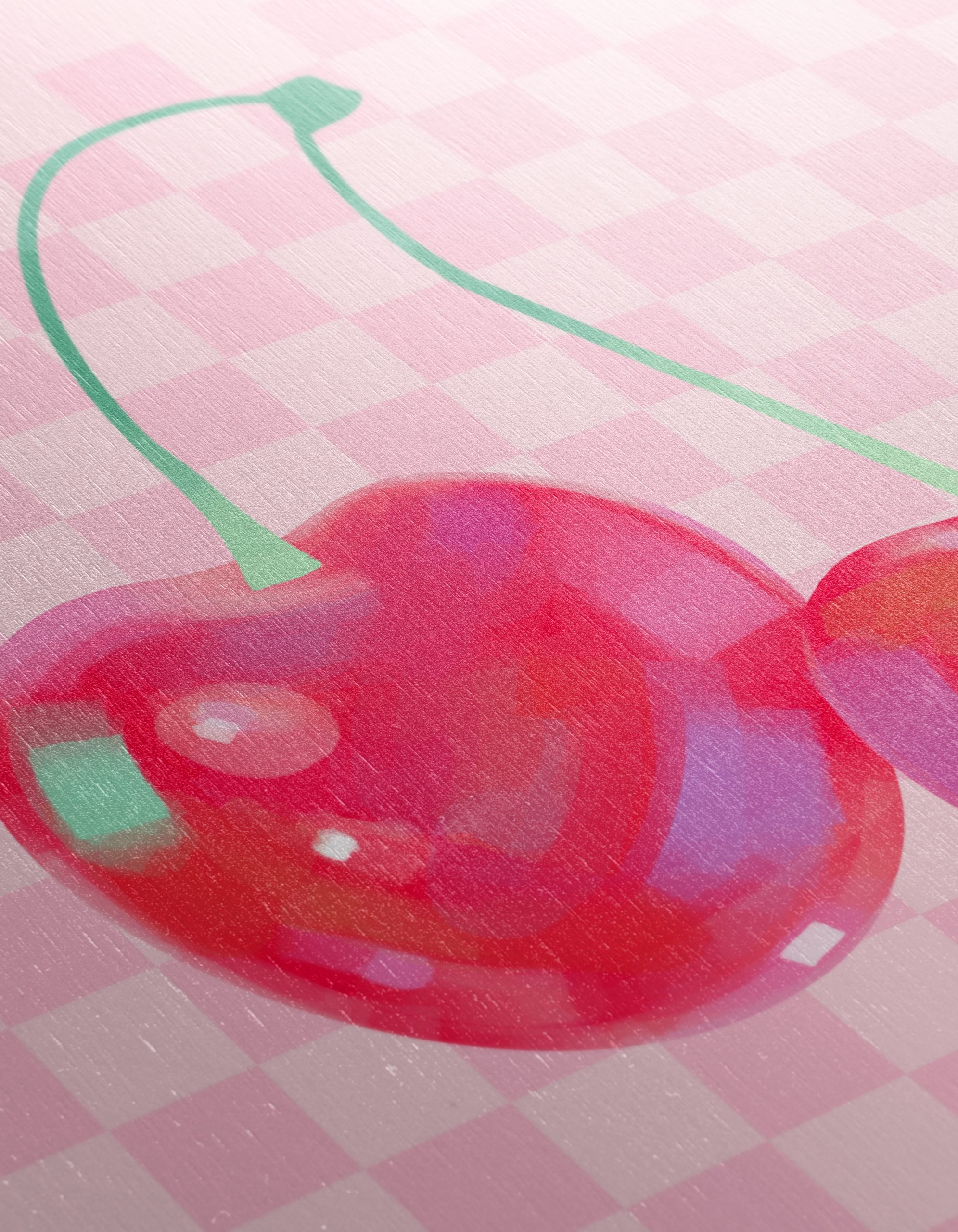 Abstract Cherry Artwork with Pink Background - Image 12