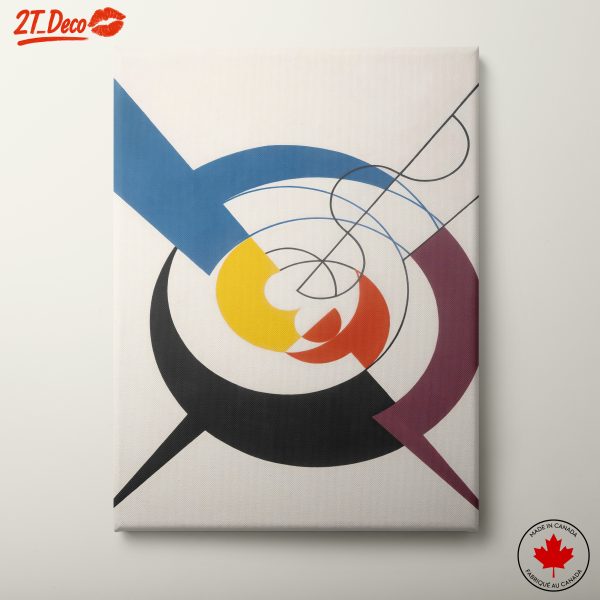 Dynamic Geometric Abstract Art with Bold Colors