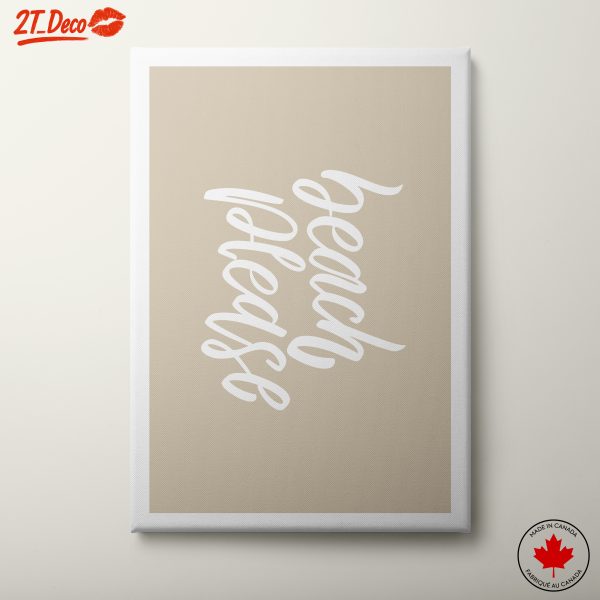 Beach Please Inspirational Quote Art
