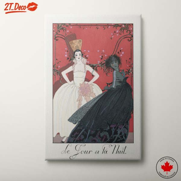 Le Jour et La Nuit Vintage Women Portrait Art