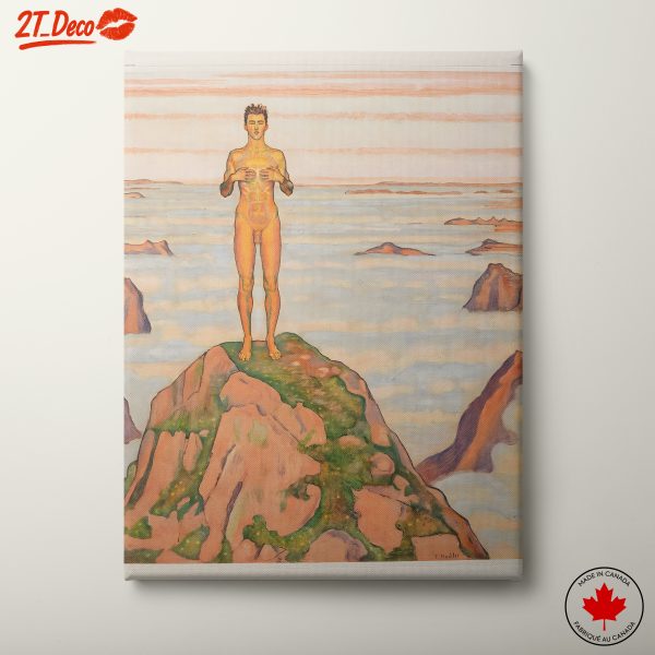 Stylized Male Portrait on Rocky Landscape