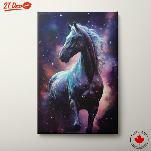 Cosmic Horse in Dynamic Abstract Style