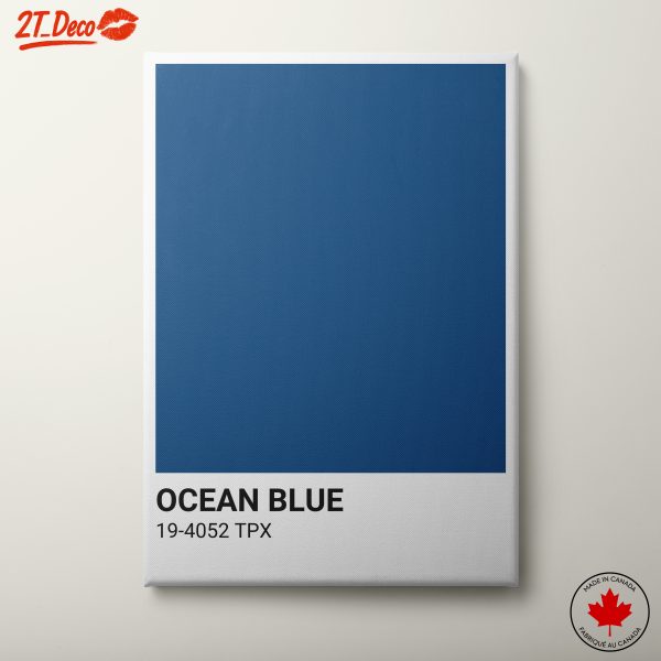 Vibrant Ocean Blue Abstract Art
