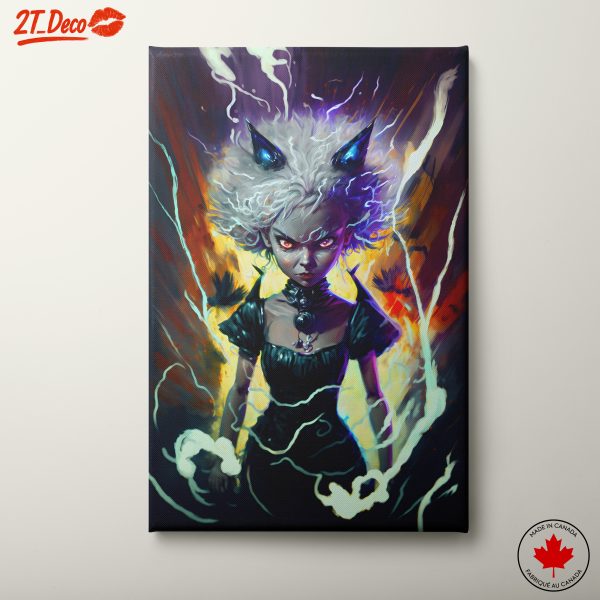 Vibrant Fantasy Character with Electric Elements