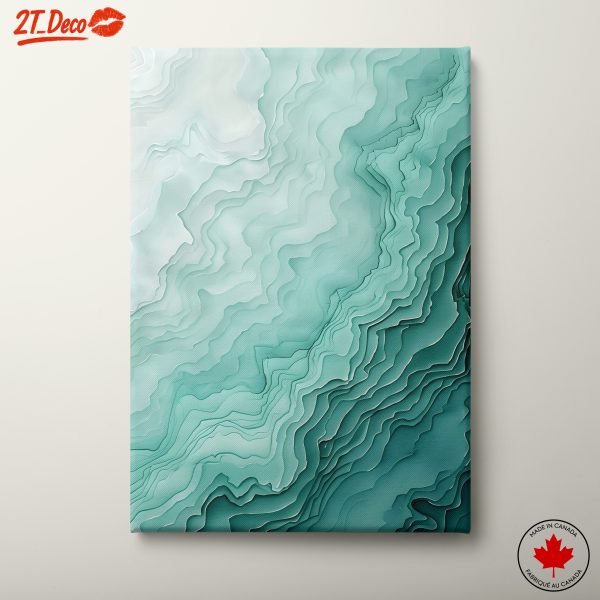 Abstract Composition in Soft Teal Hues