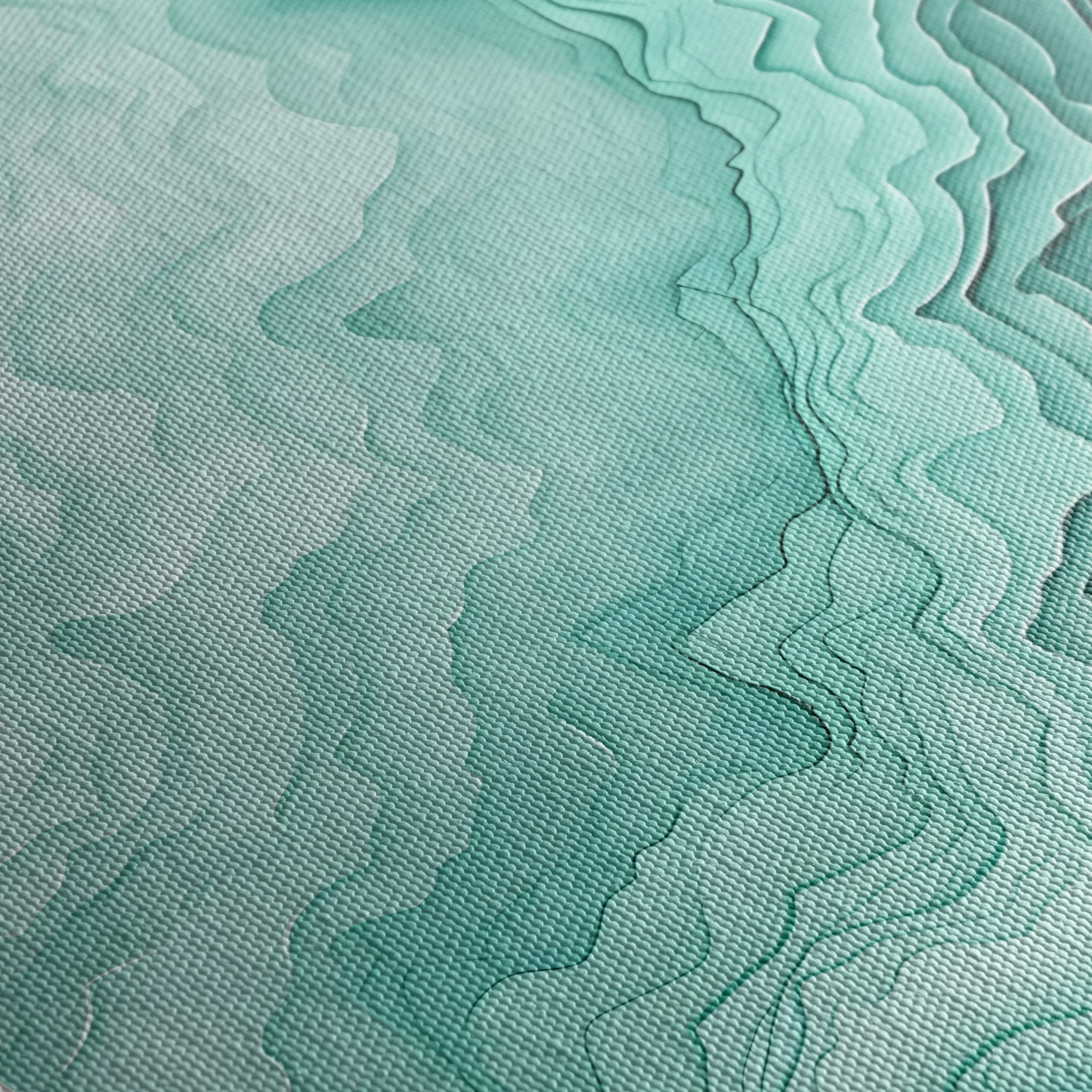 Abstract Composition in Soft Teal Hues - Image 5