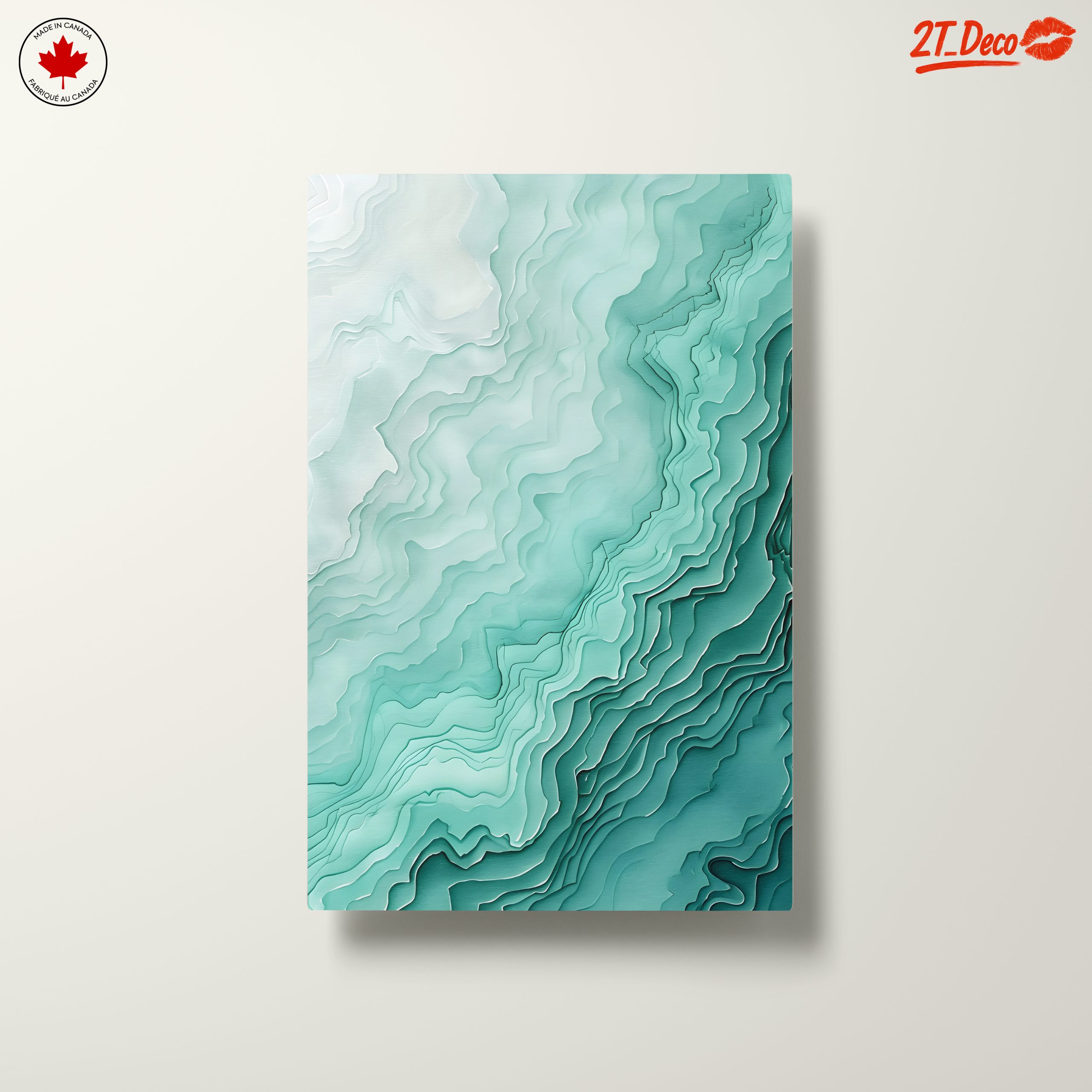 Abstract Composition in Soft Teal Hues - Image 10