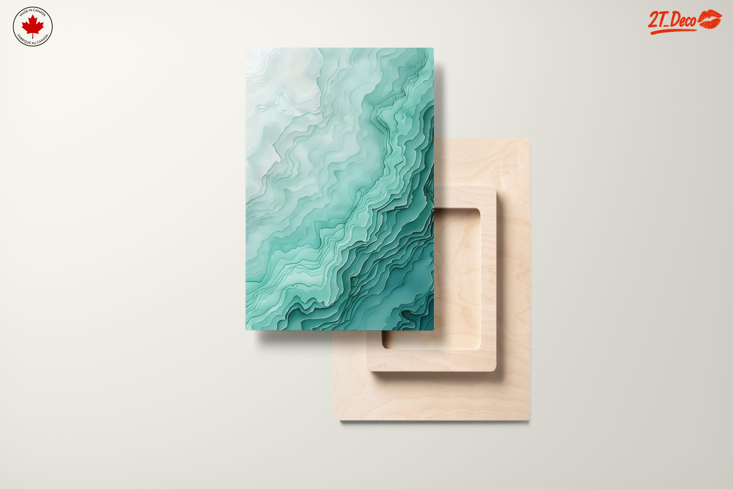 Abstract Composition in Soft Teal Hues - Image 11