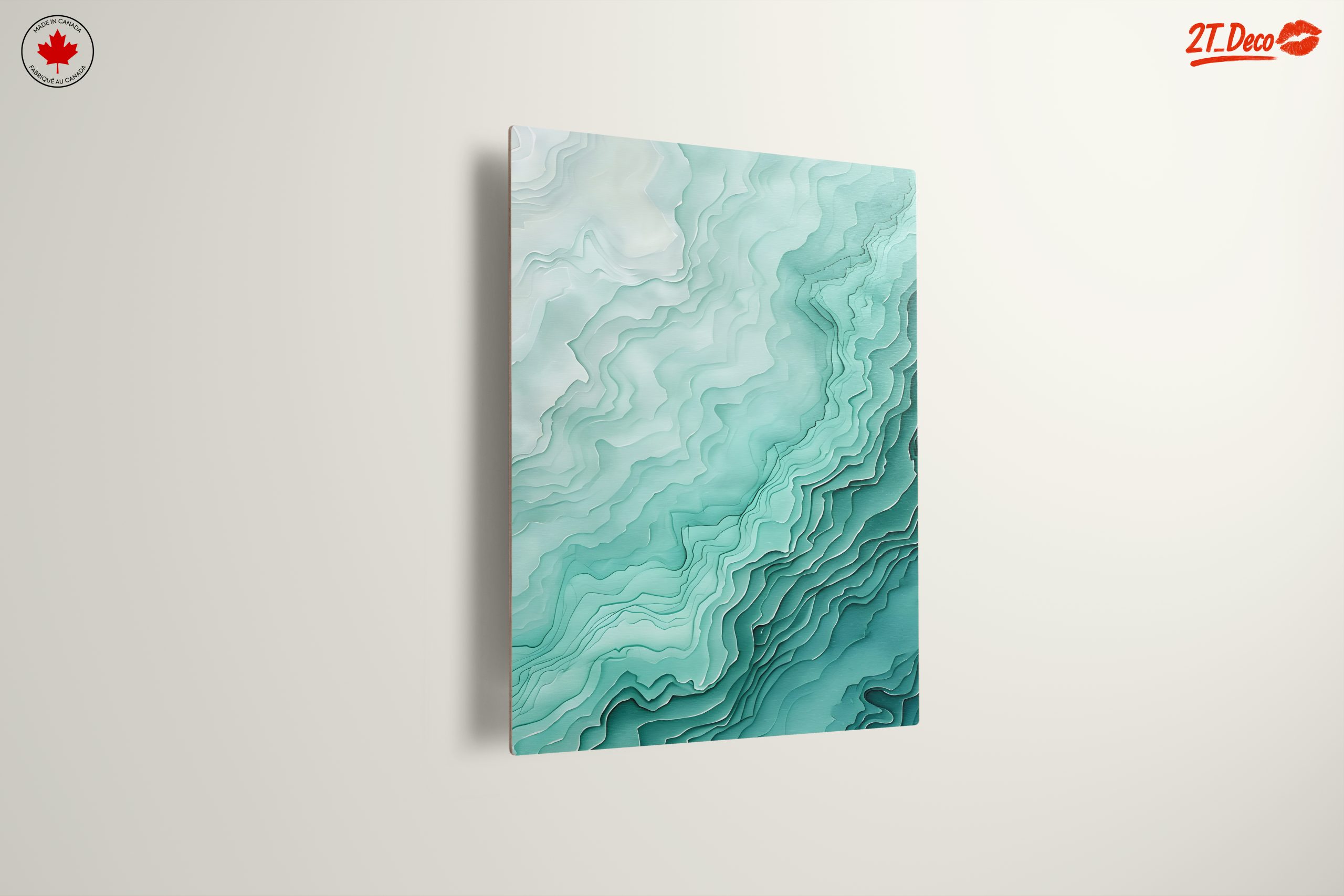 Abstract Composition in Soft Teal Hues - Image 13