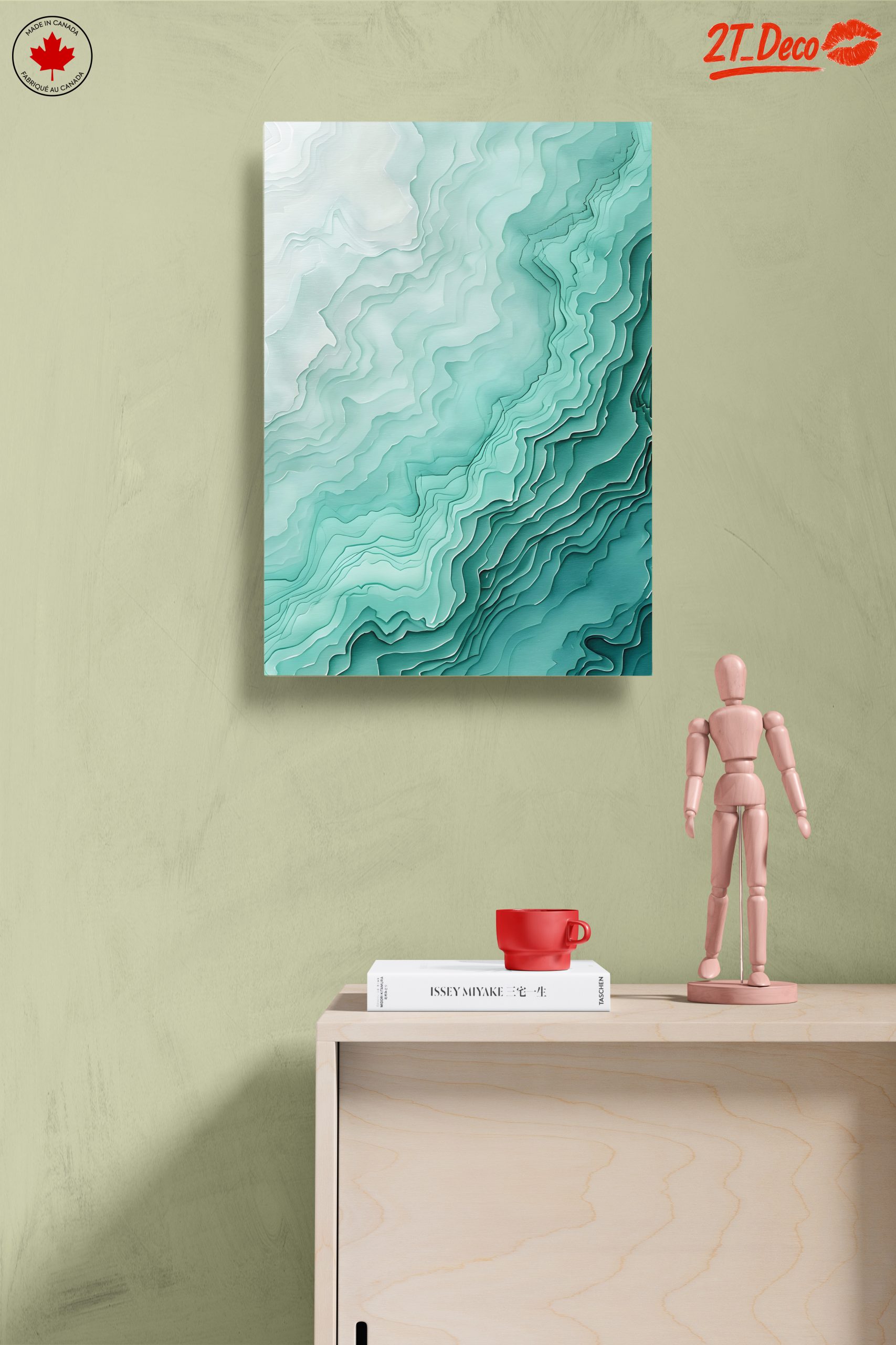 Abstract Composition in Soft Teal Hues - Image 14