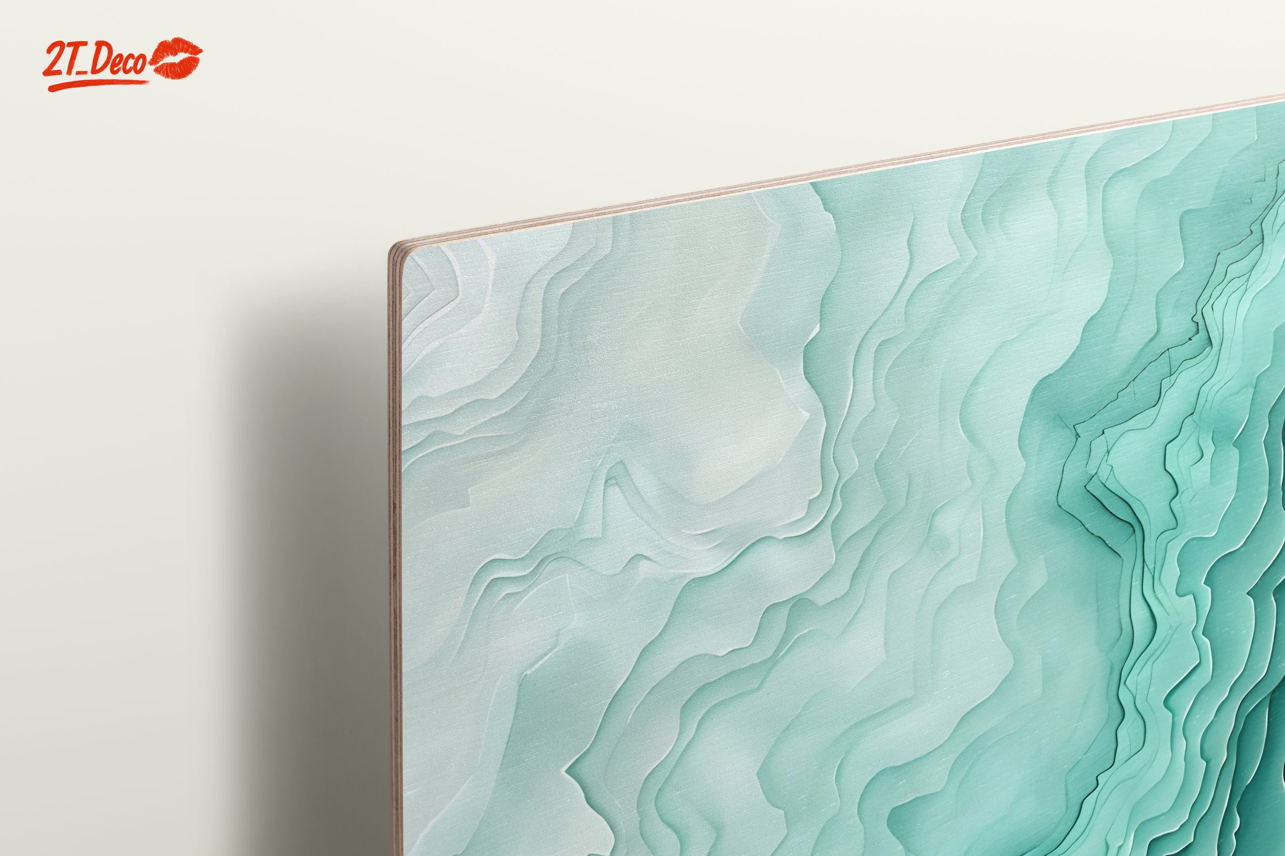 Abstract Composition in Soft Teal Hues - Image 15