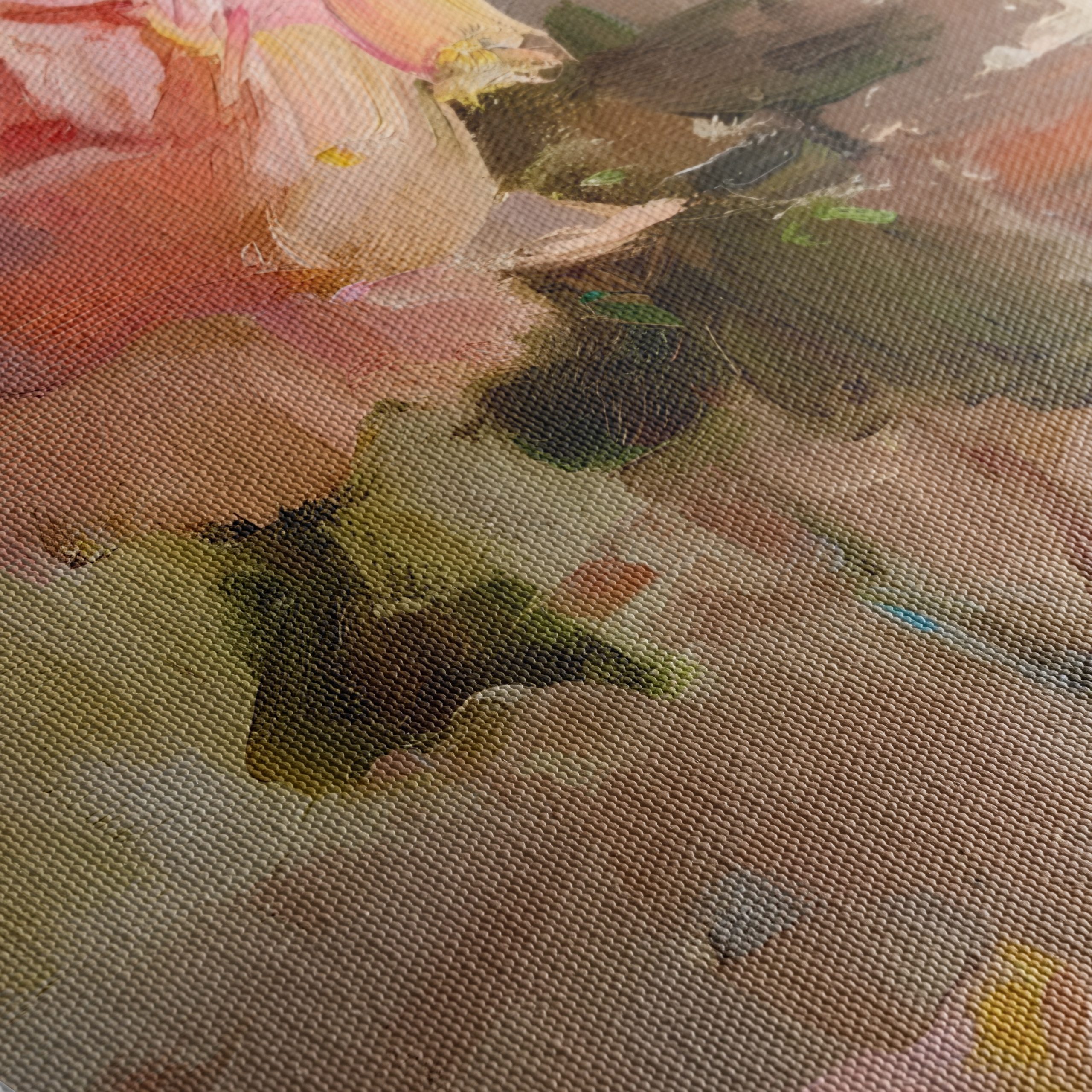 Delicate Floral Arrangement Art with Pink Rose - Image 5