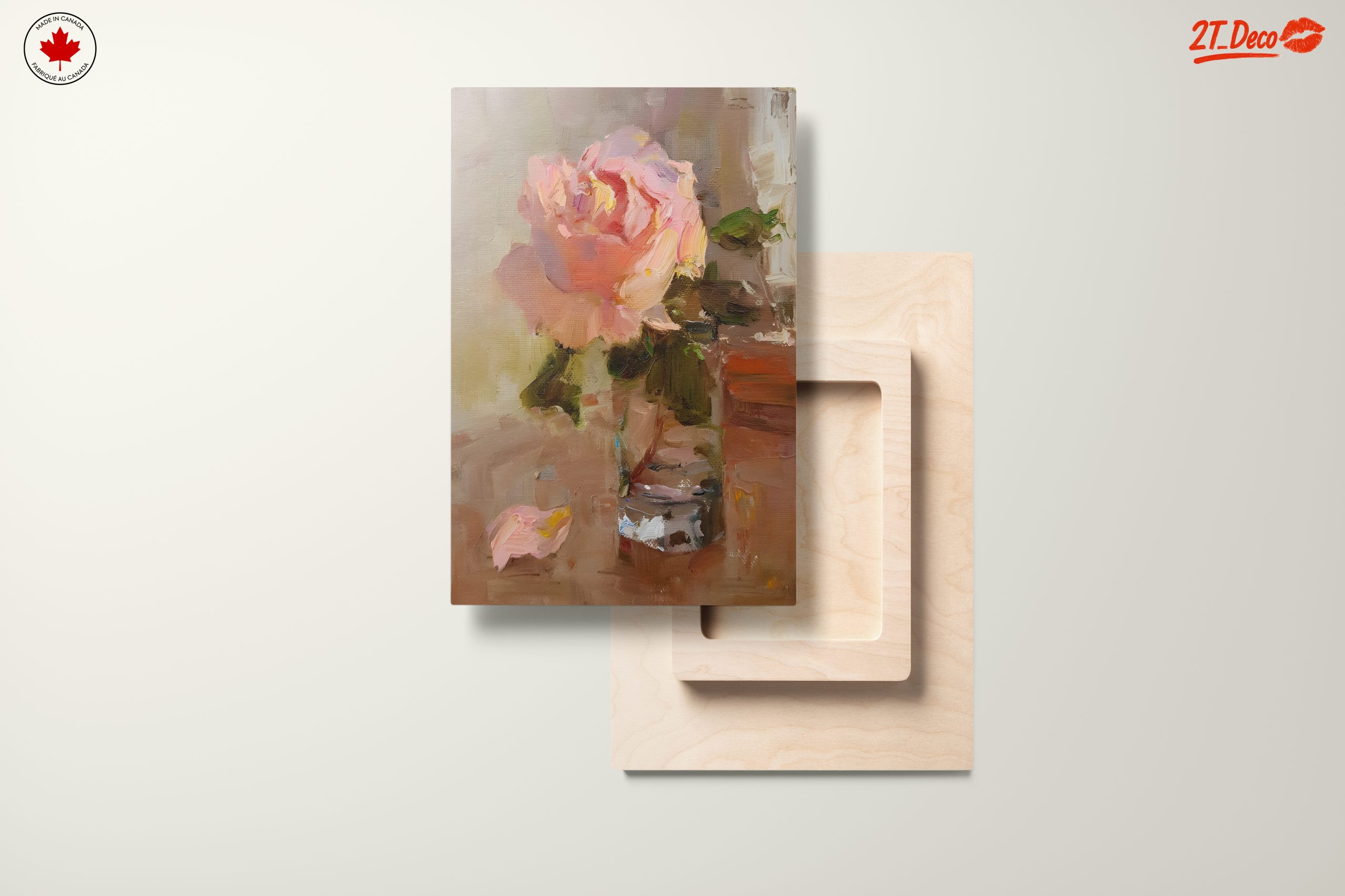 Delicate Floral Arrangement Art with Pink Rose - Image 11