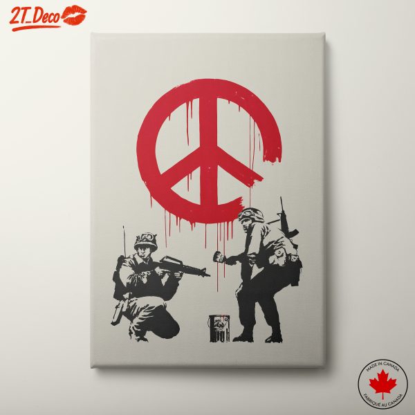 Soldiers with Peace Symbol in Contemporary Art