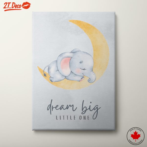 Cute Elephant Dreams Under The Moon