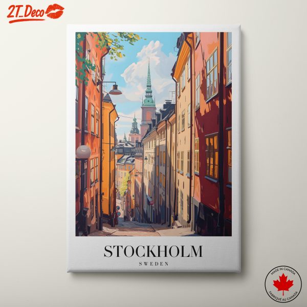 Vibrant Stockholm Cityscape Artwork