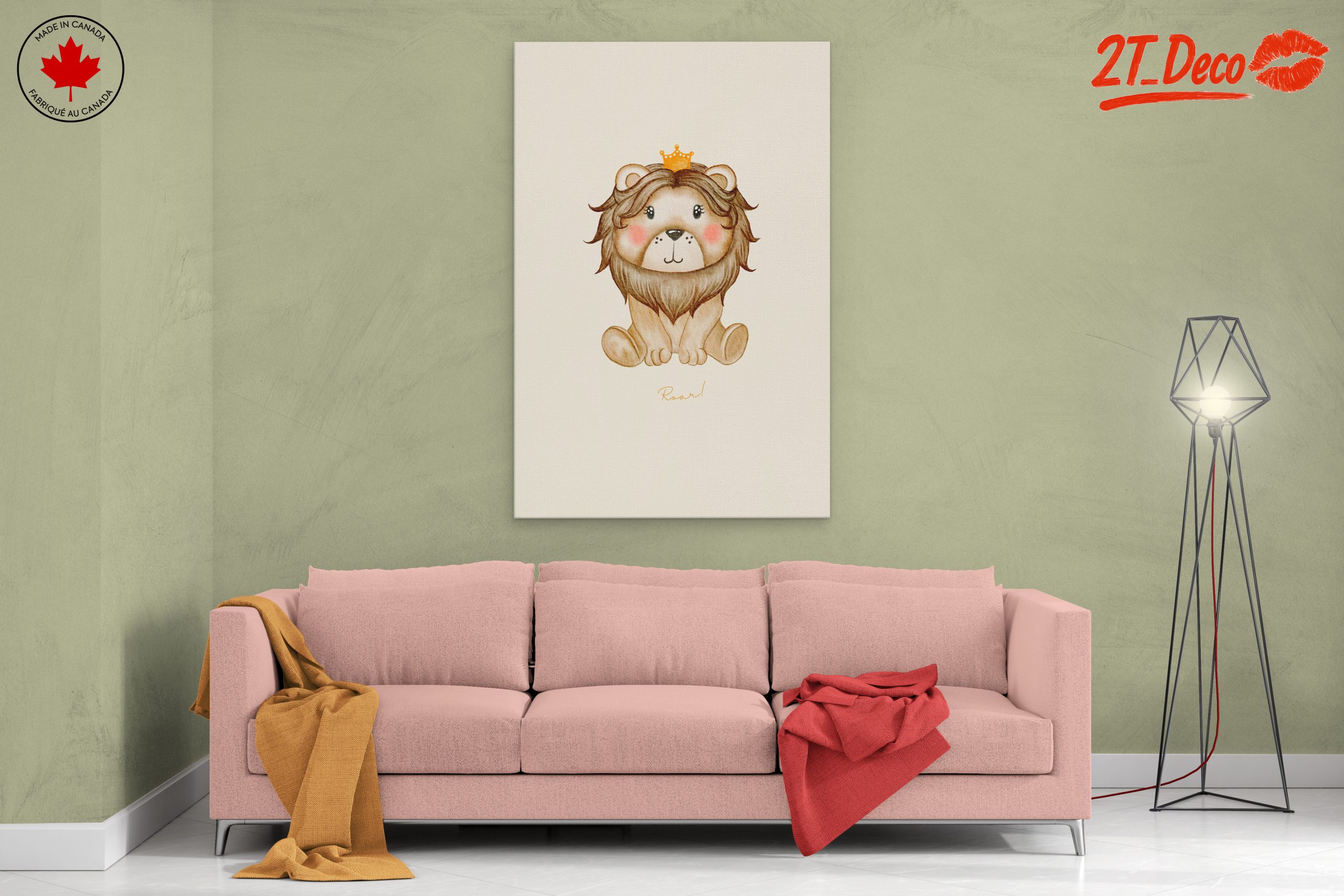 Adorable Crowned Lion Illustration - Image 2
