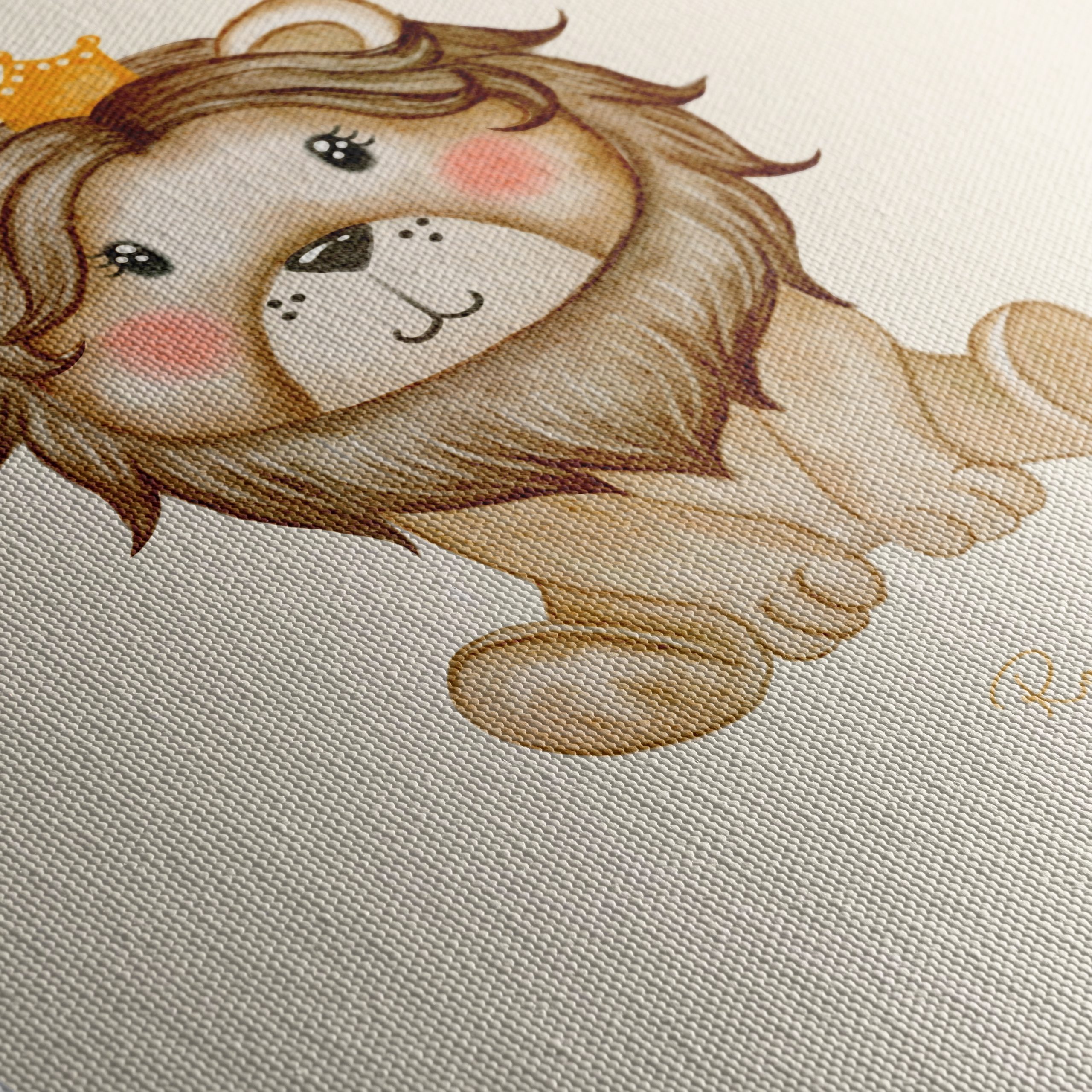 Adorable Crowned Lion Illustration - Image 5