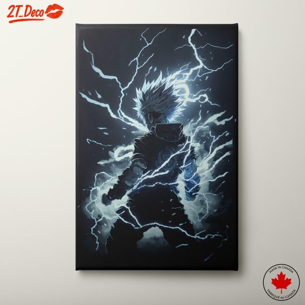 Dynamic Naruto Character Art with Lightning