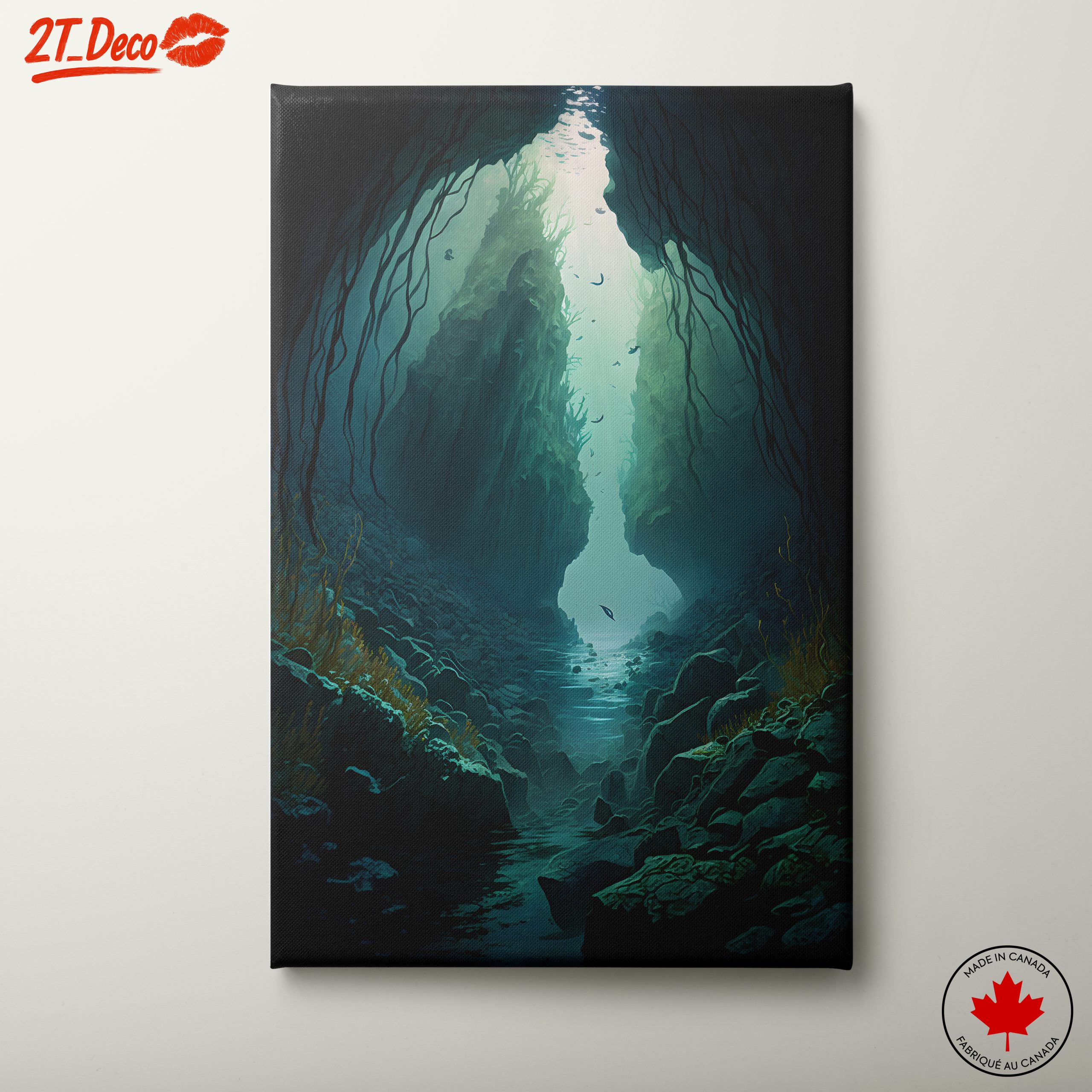 Mysterious Underwater Cave Landscape