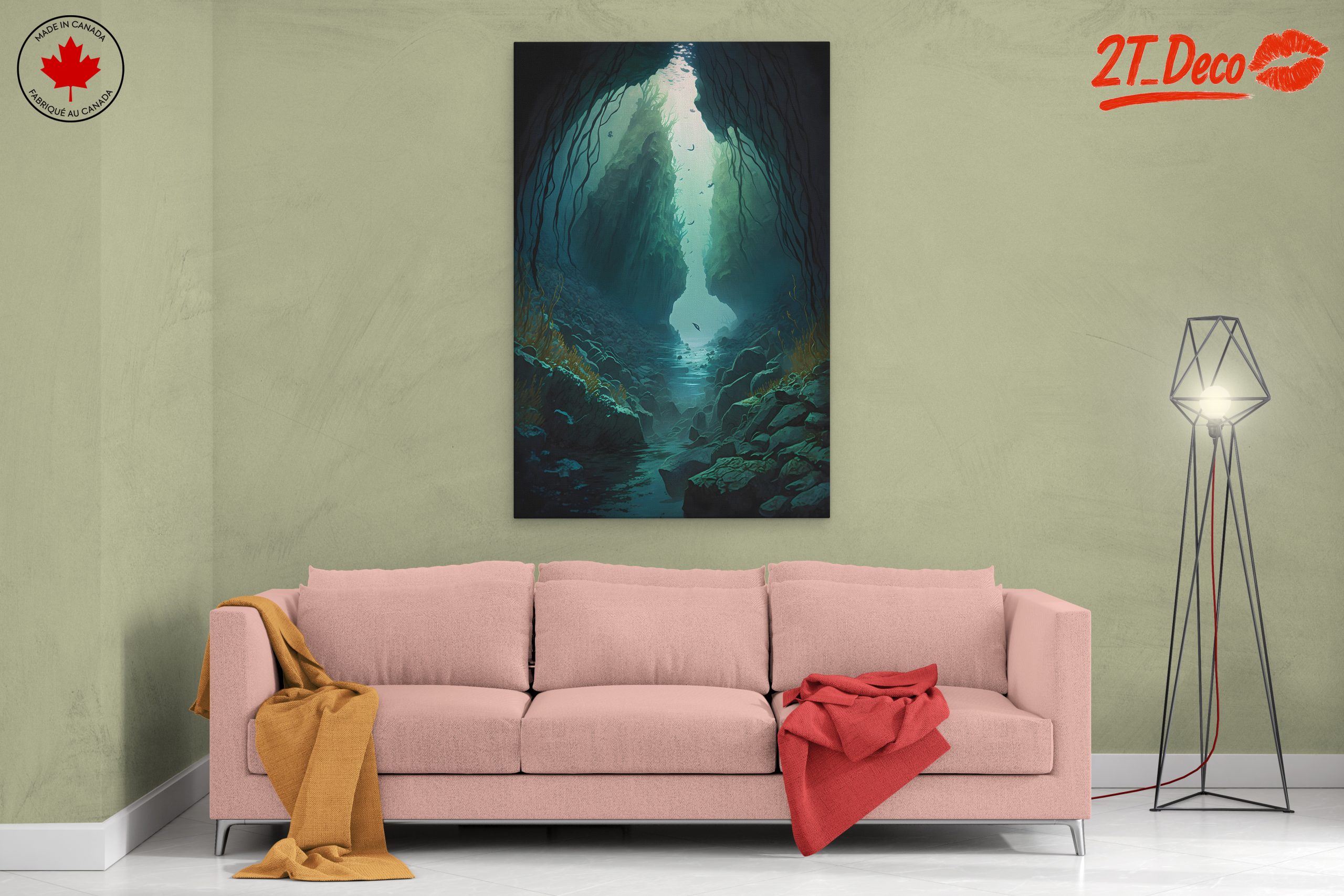 Mysterious Underwater Cave Landscape - Image 2